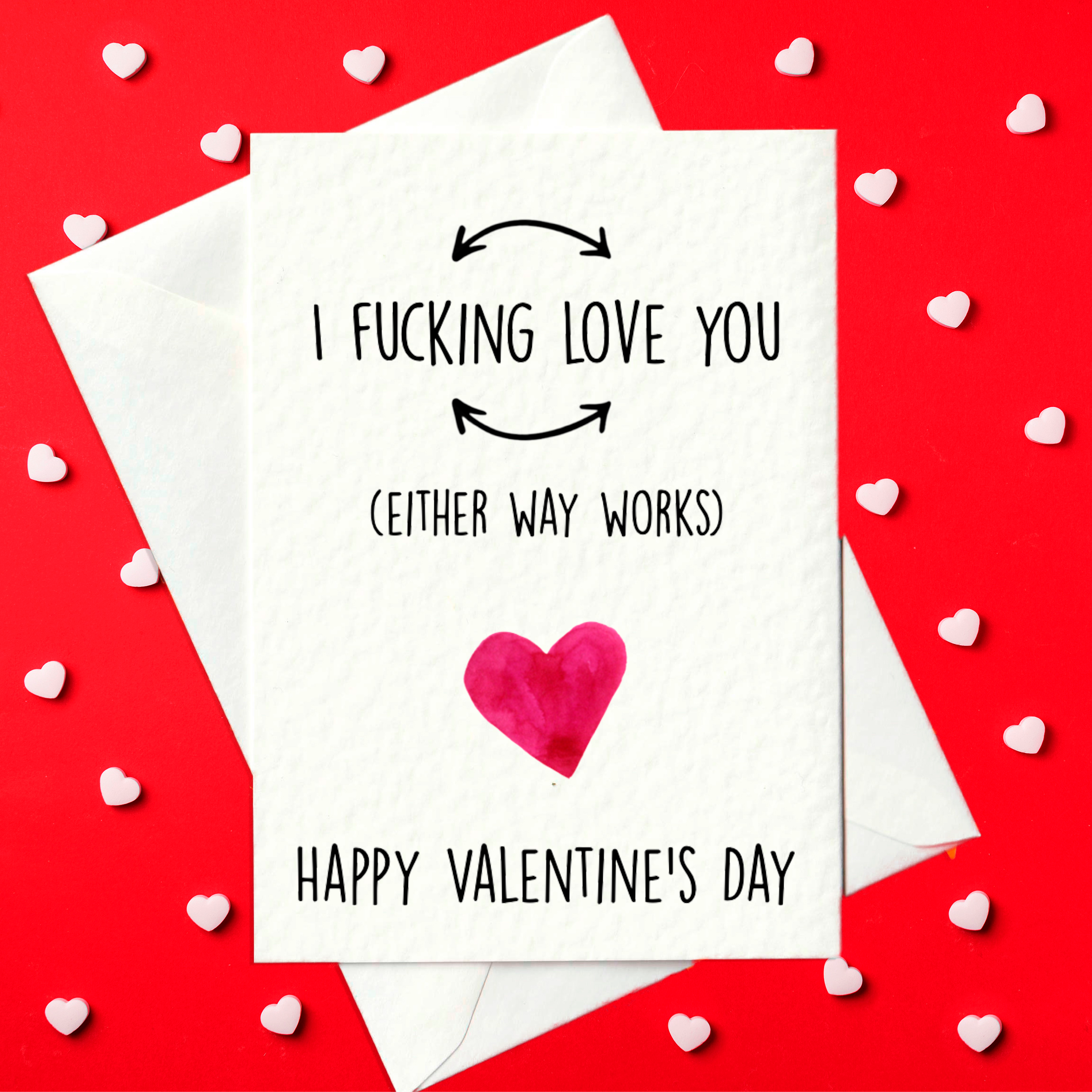 Rude, funny Valentine's Day card for partner