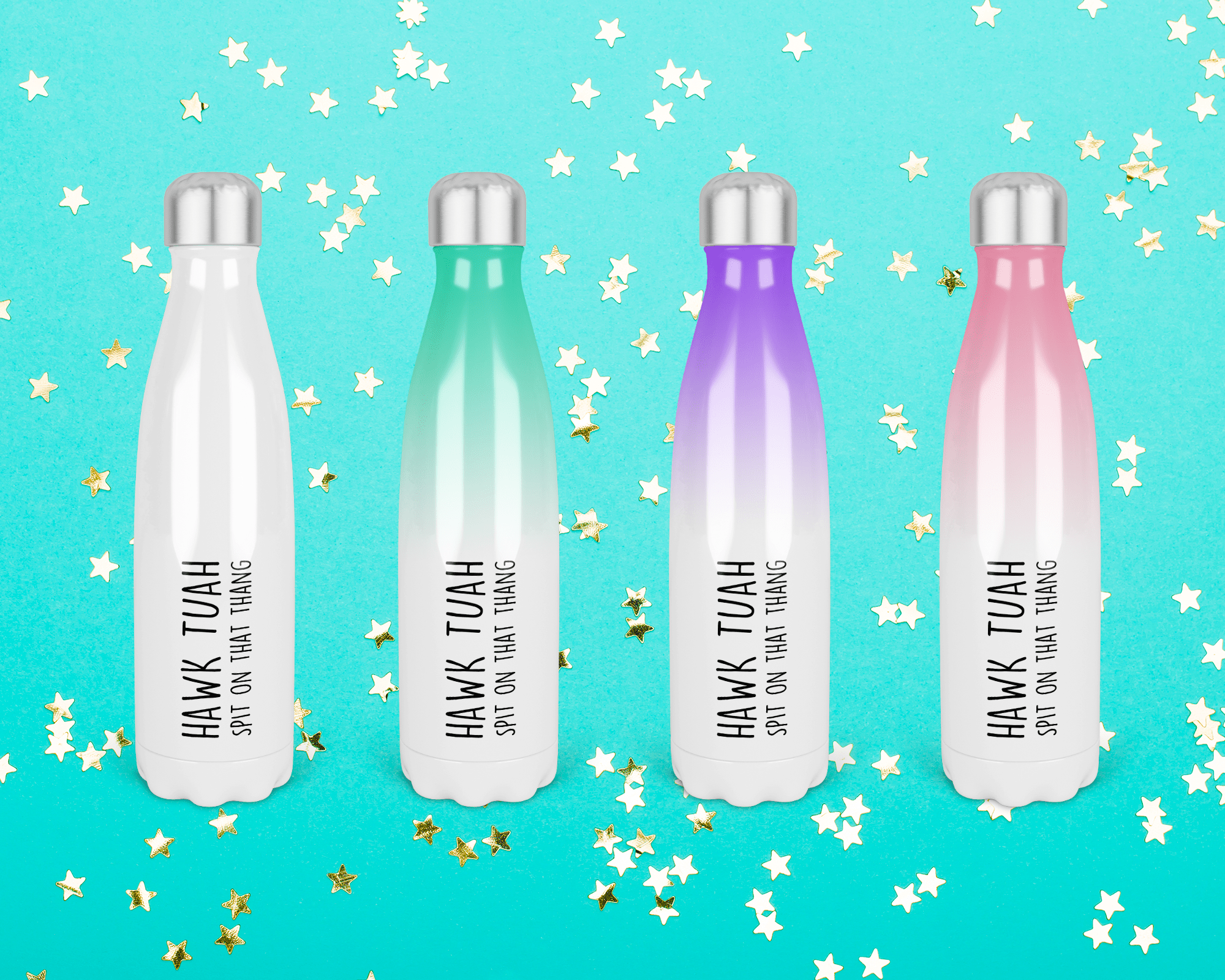 Funny water bottle – Hawk Tuah