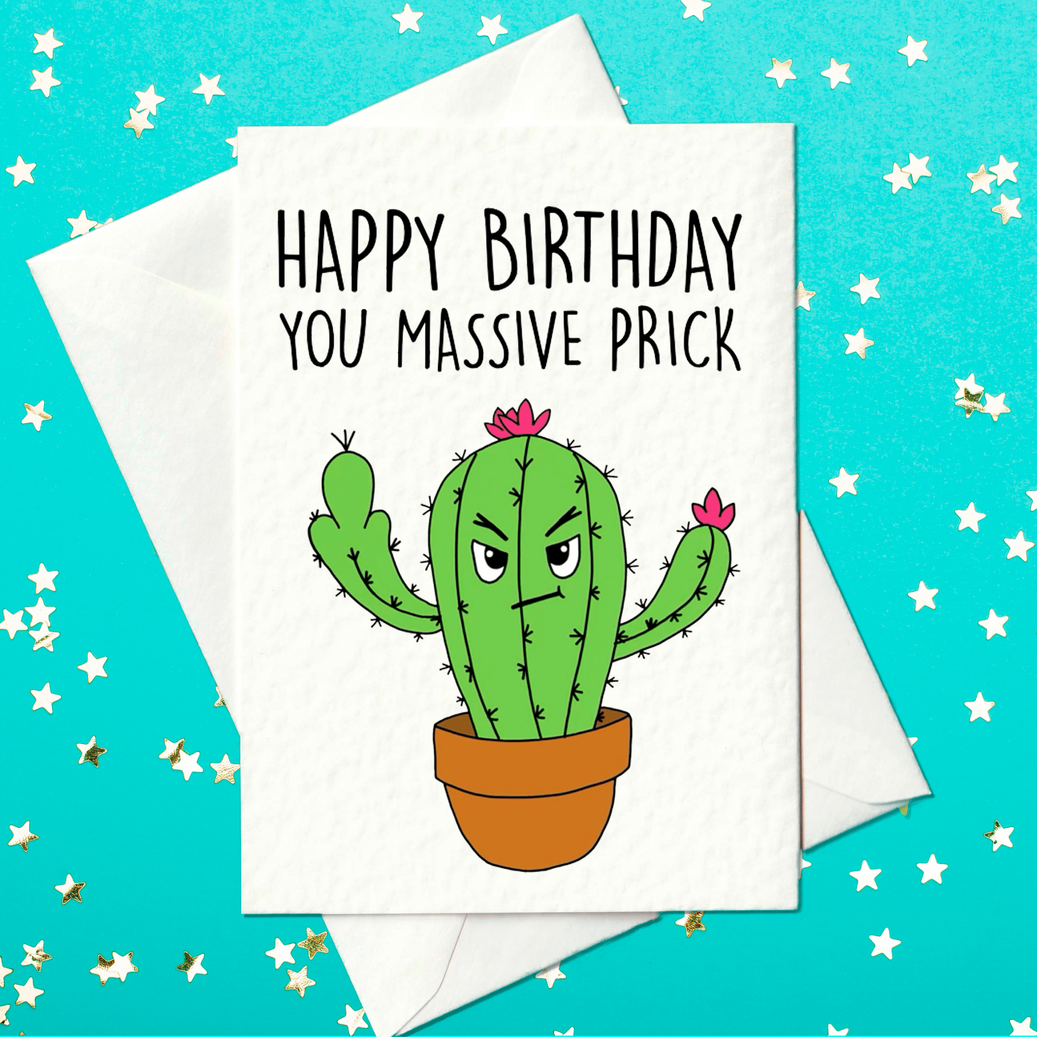 Happy Birthday You Massive Prick” (alt text: “Funny rude birthday card – Happy Birthday You Massive Prick