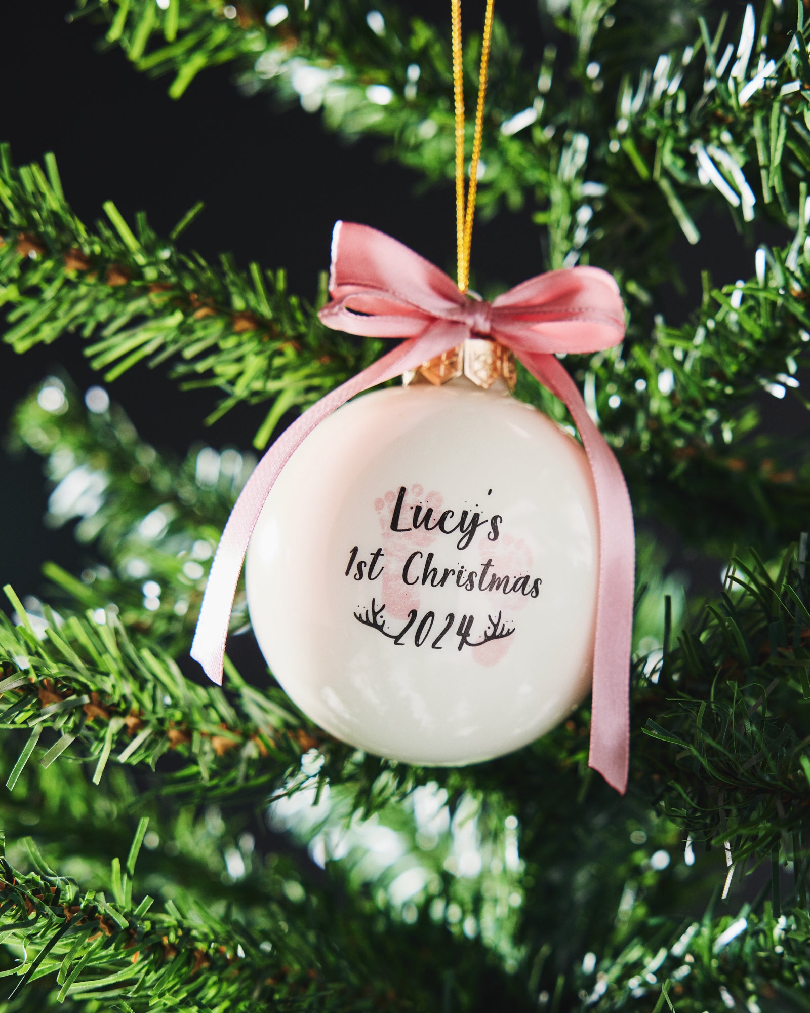 First Christmas bauble for newborns