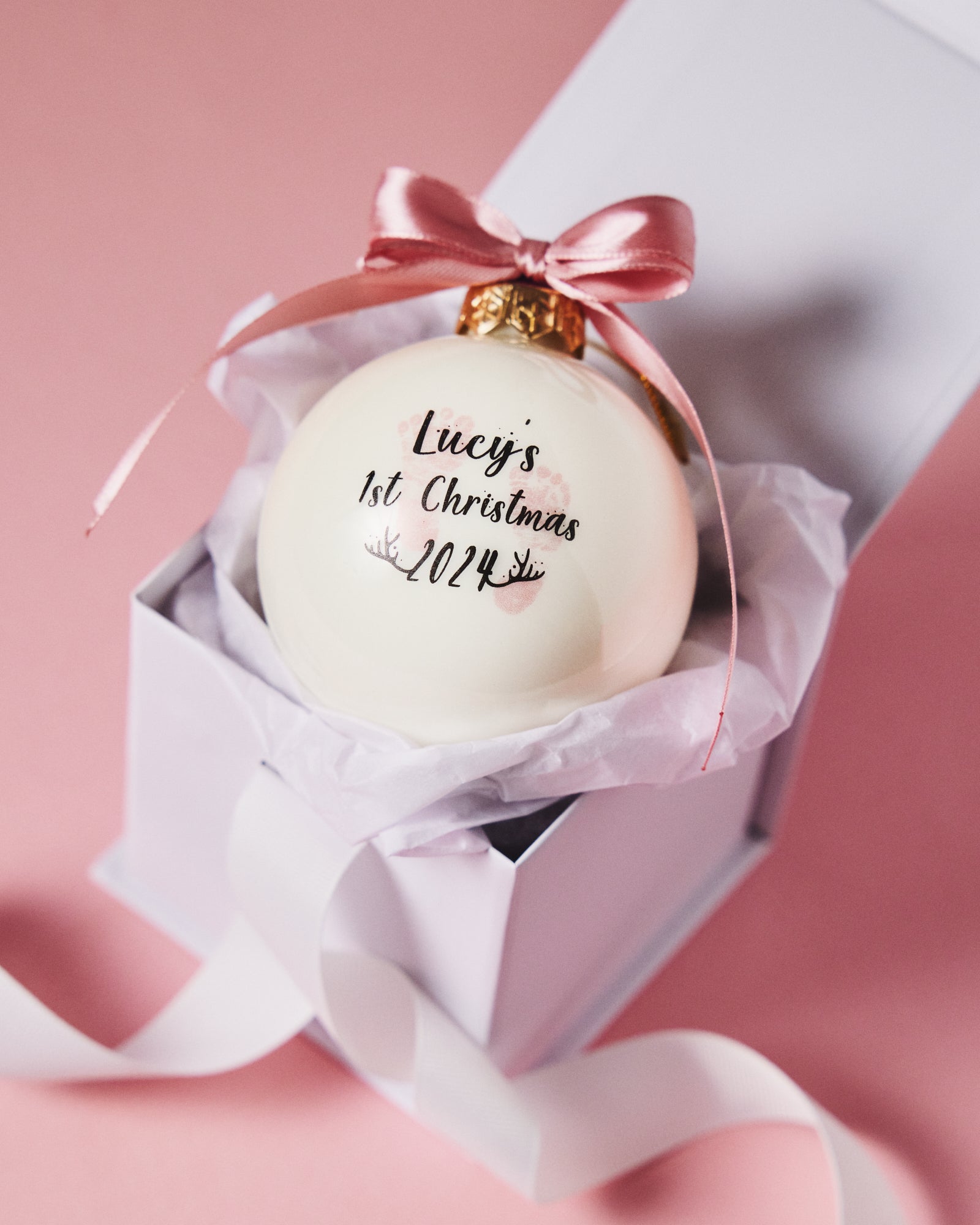 First Christmas bauble for newborns