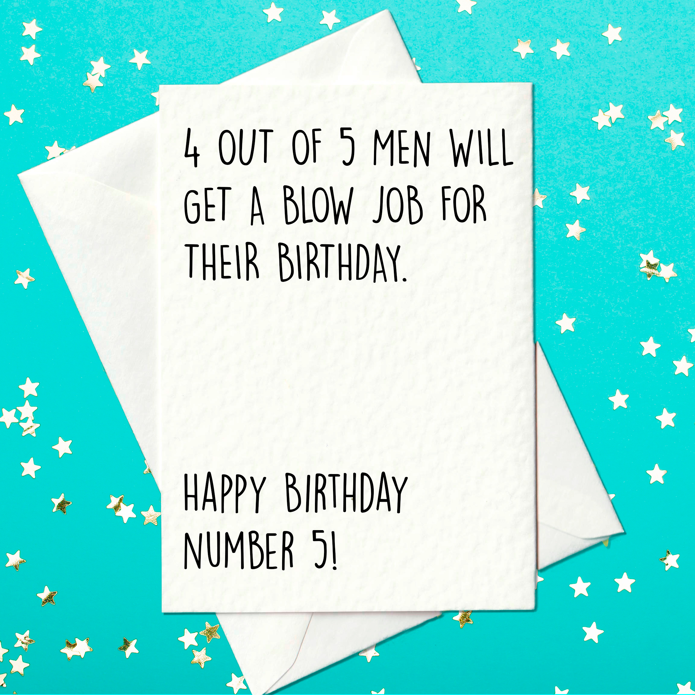 Rude and funny birthday card for him - husband or boyfriend