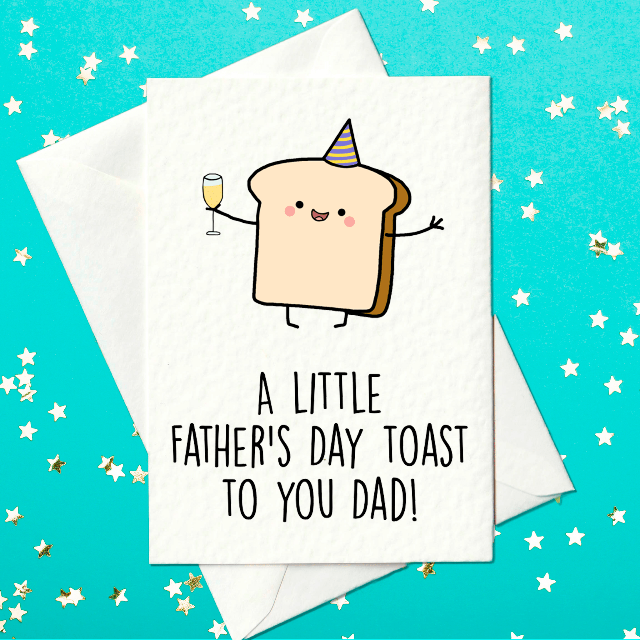 Father's Day card - toast to dad