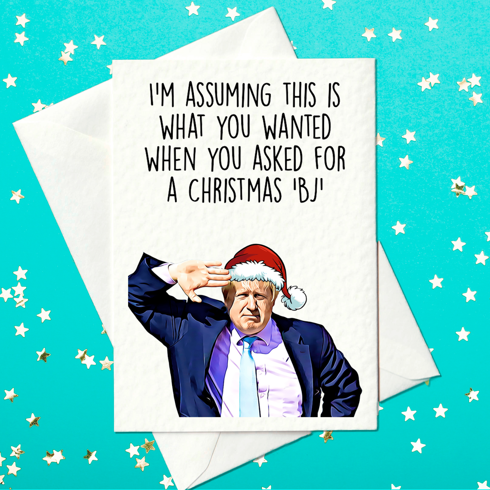 Boris Johnson funny rude Christmas card