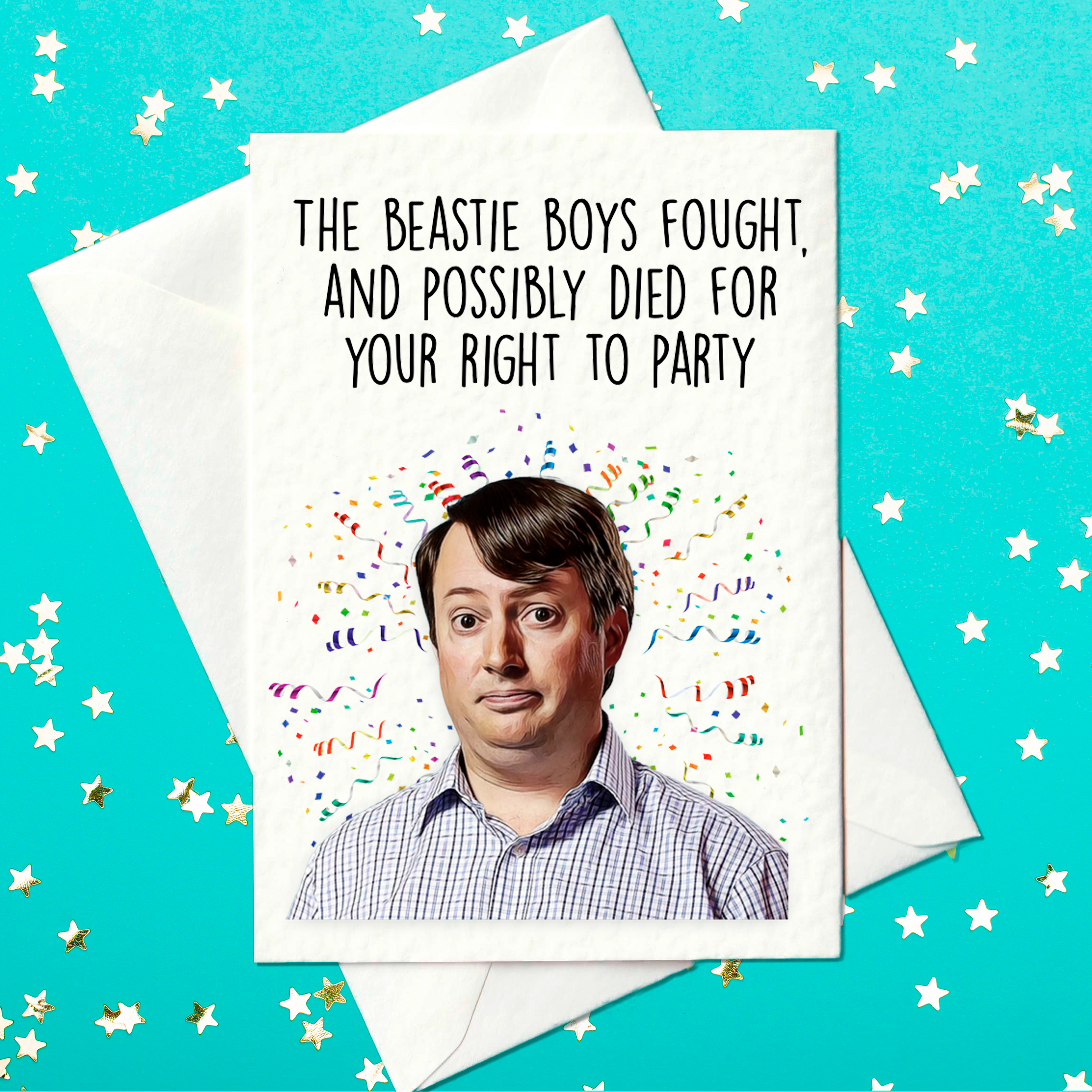 Funny Peep Show Card - Mark Corrigan Beastie Boys quote