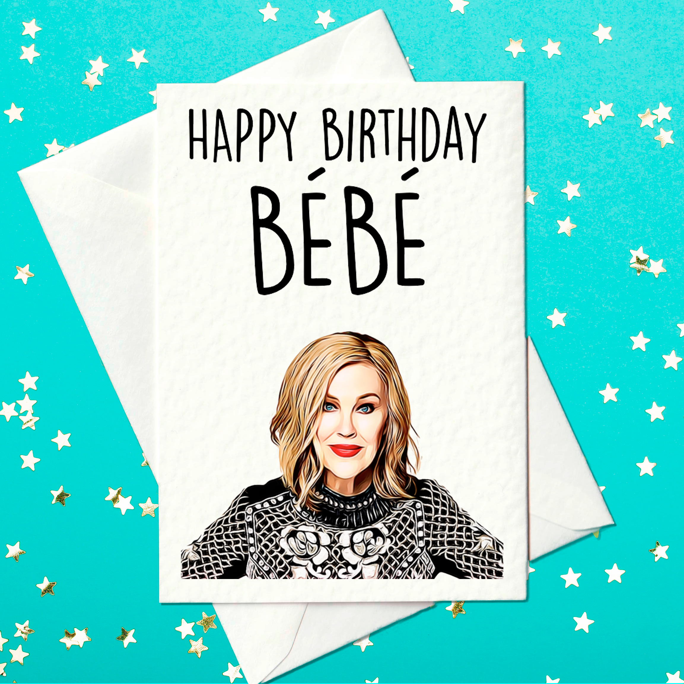 Funny Schitt's Creek birthday card - happy birthday bebe - Moria Rose