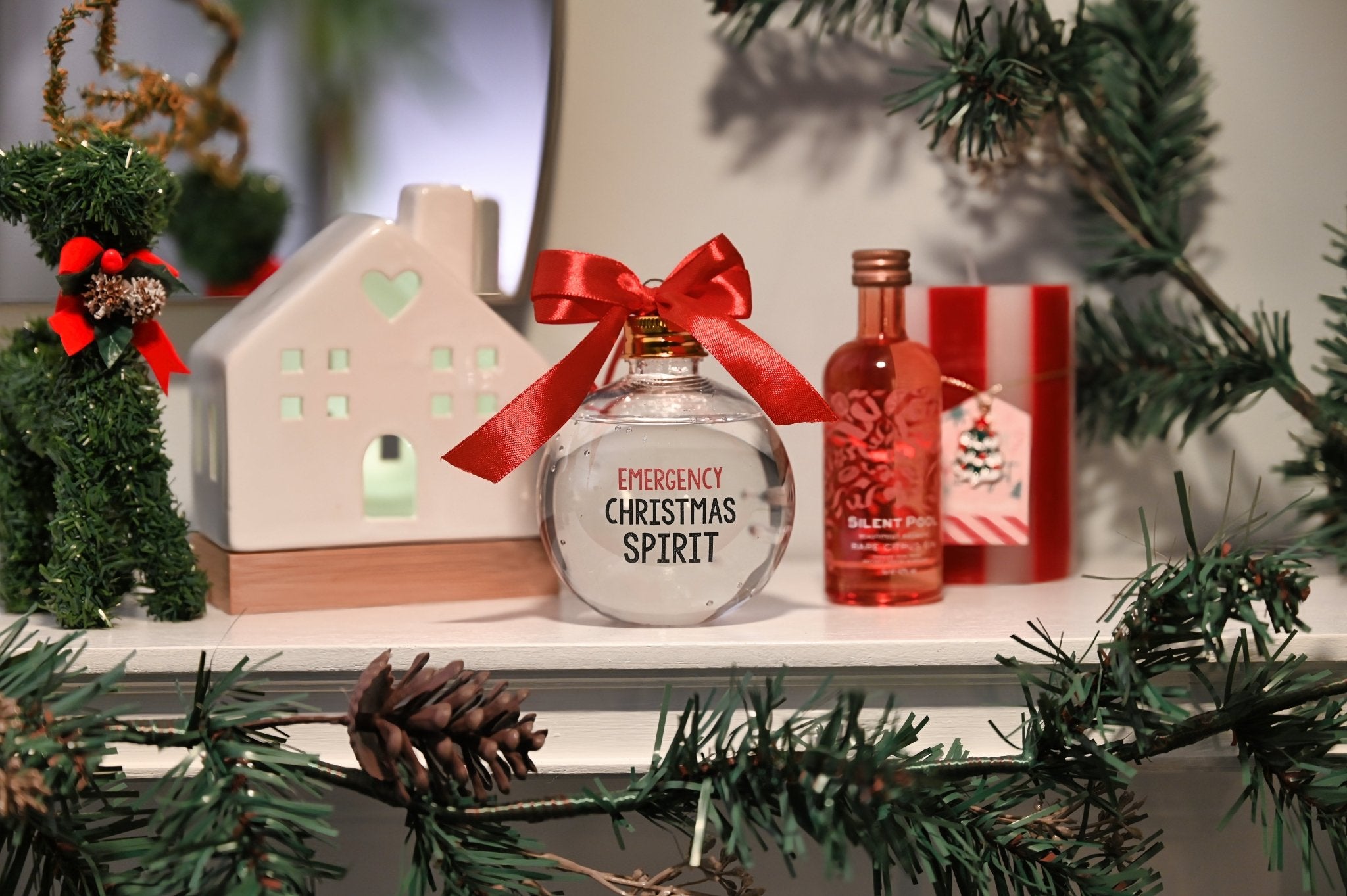 Funny Christmas bauble - emergency Christmas spirit