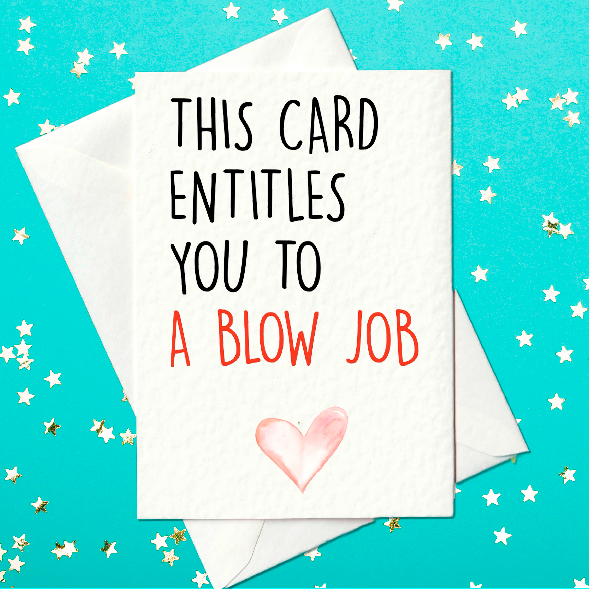 Rude card for partner - this card entitles you to a blow job