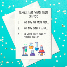 Load image into Gallery viewer, Funny card for chemist - Funny birthday card for a chemist - Chemist card (A6)