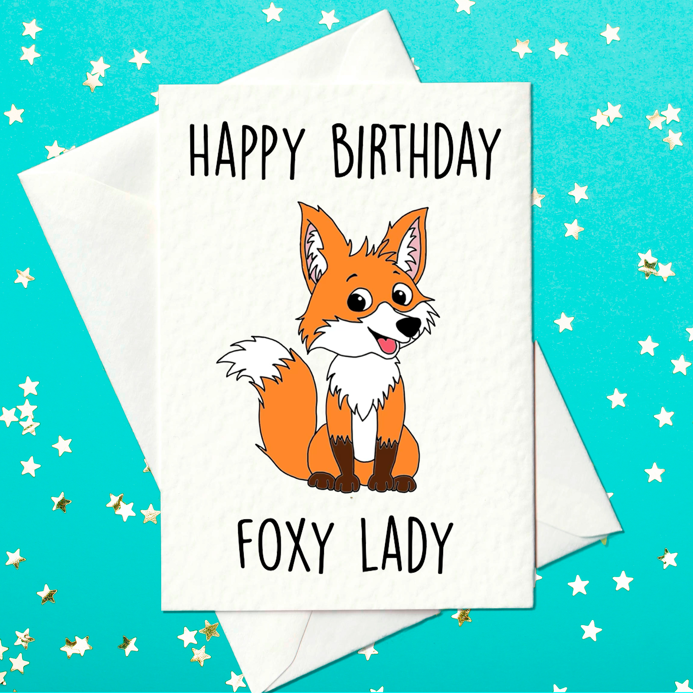 Happy birthday foxy lady card