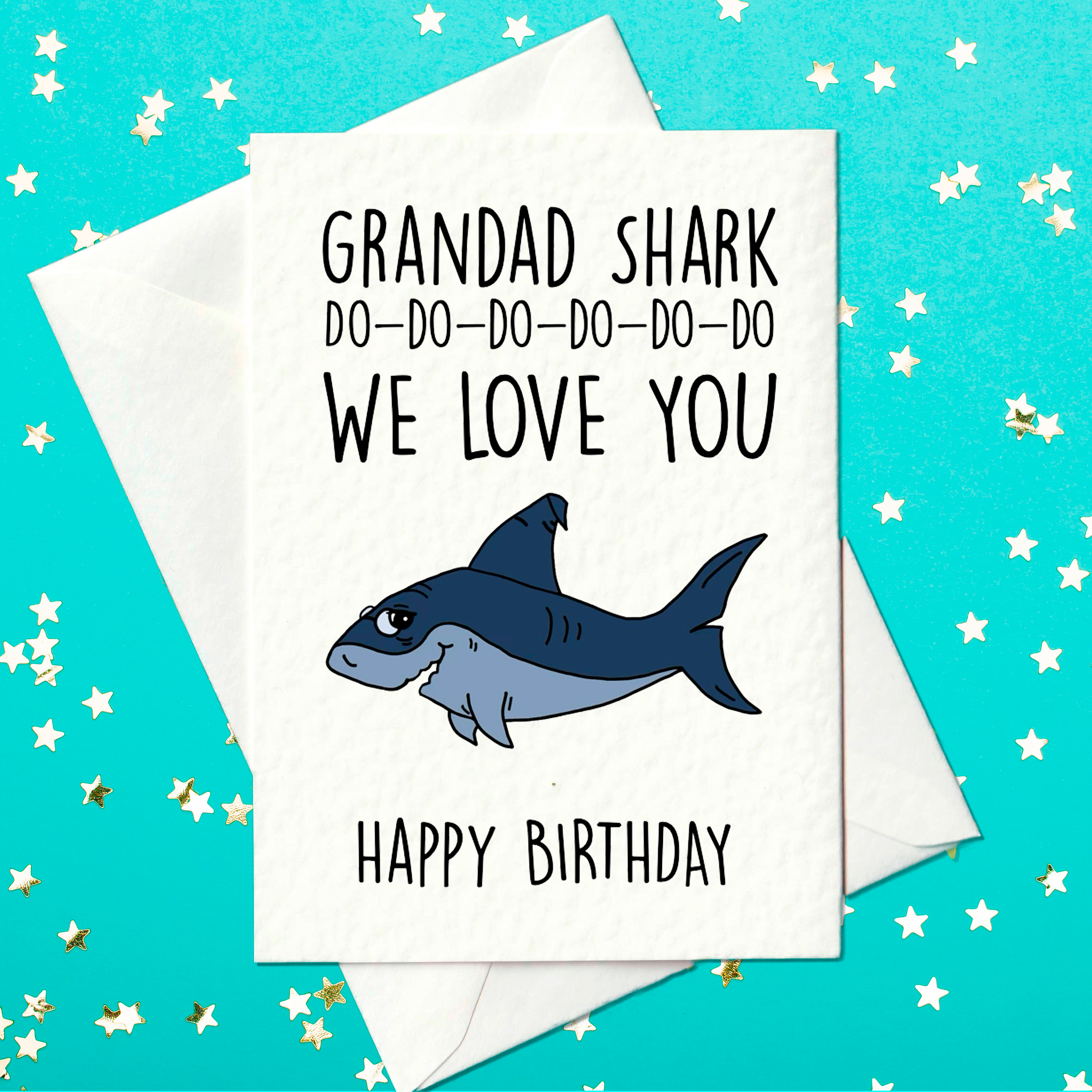 Grandad Shark - Funny Birthday Card For Grandad