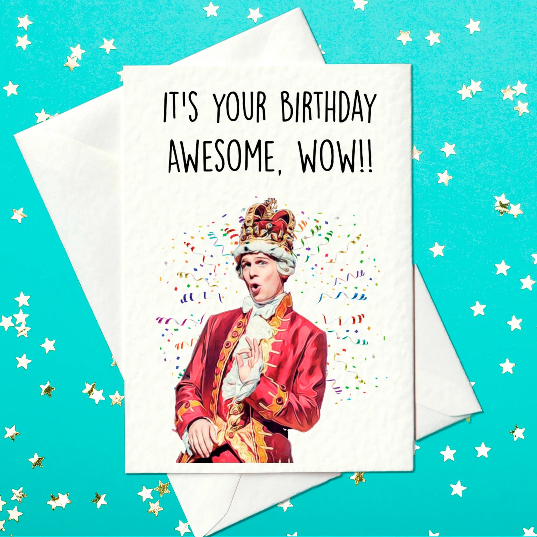 Hamilton King George birthday card