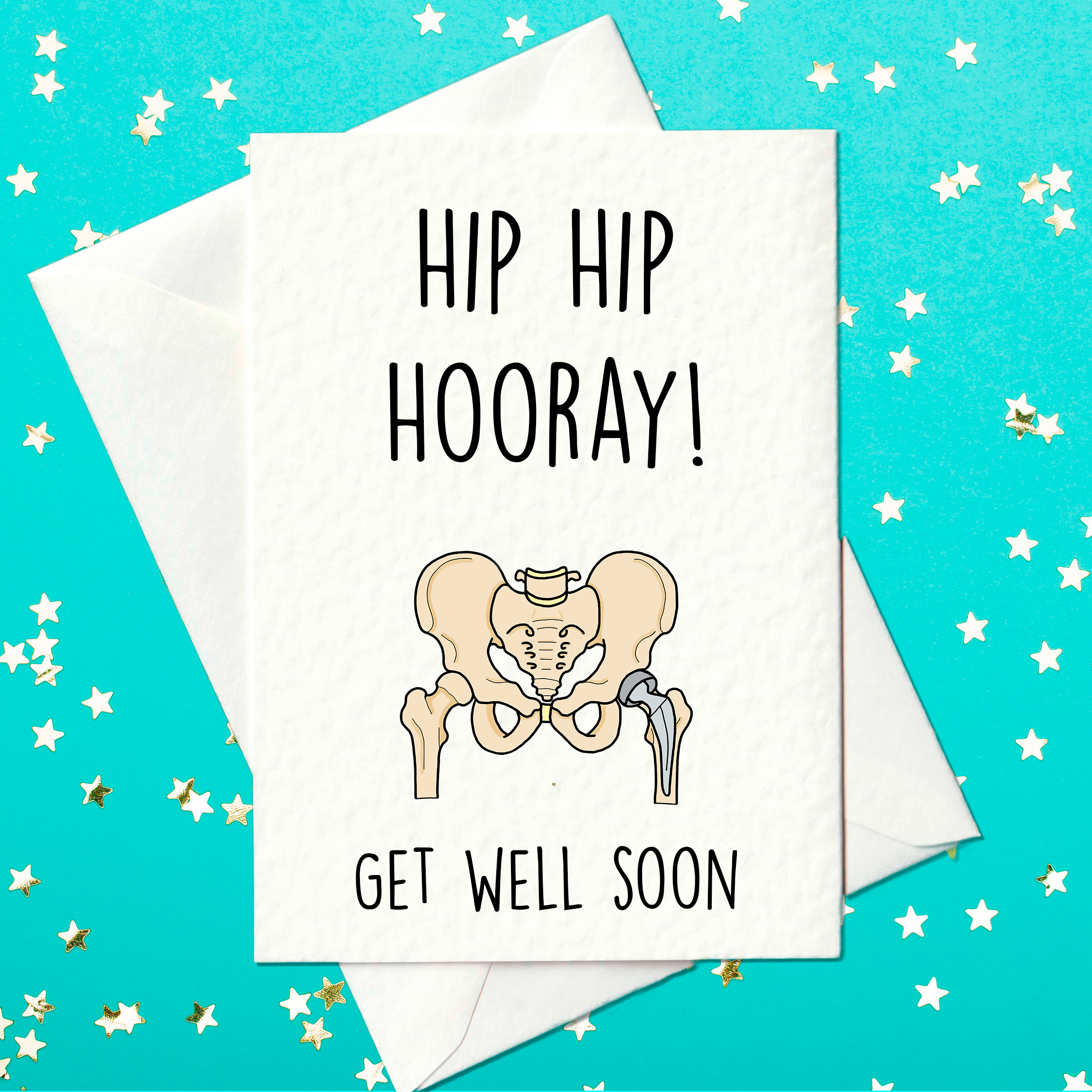 Get well soon card for hip replacement operation