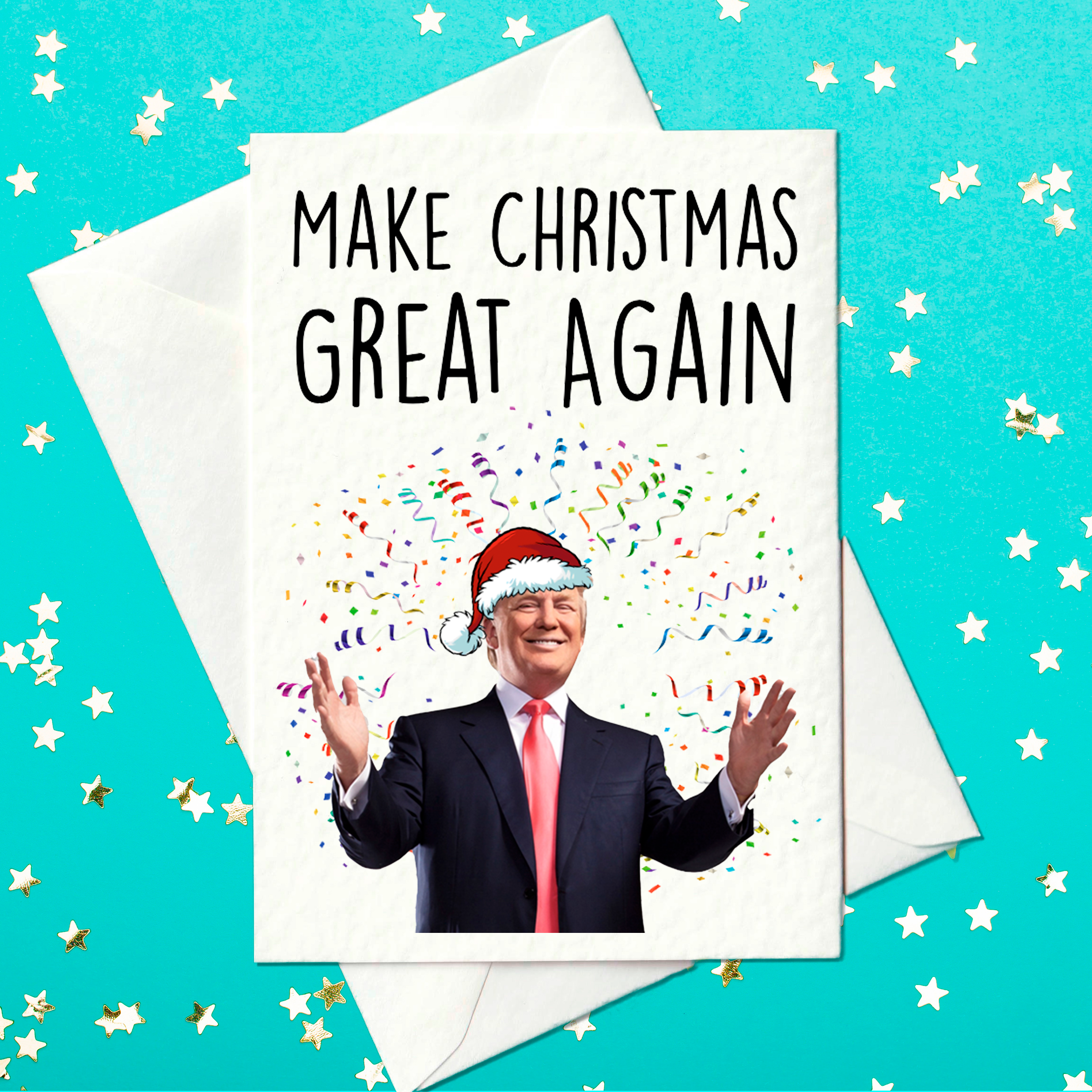 Donald Trump Christmas card - make Christmas great again