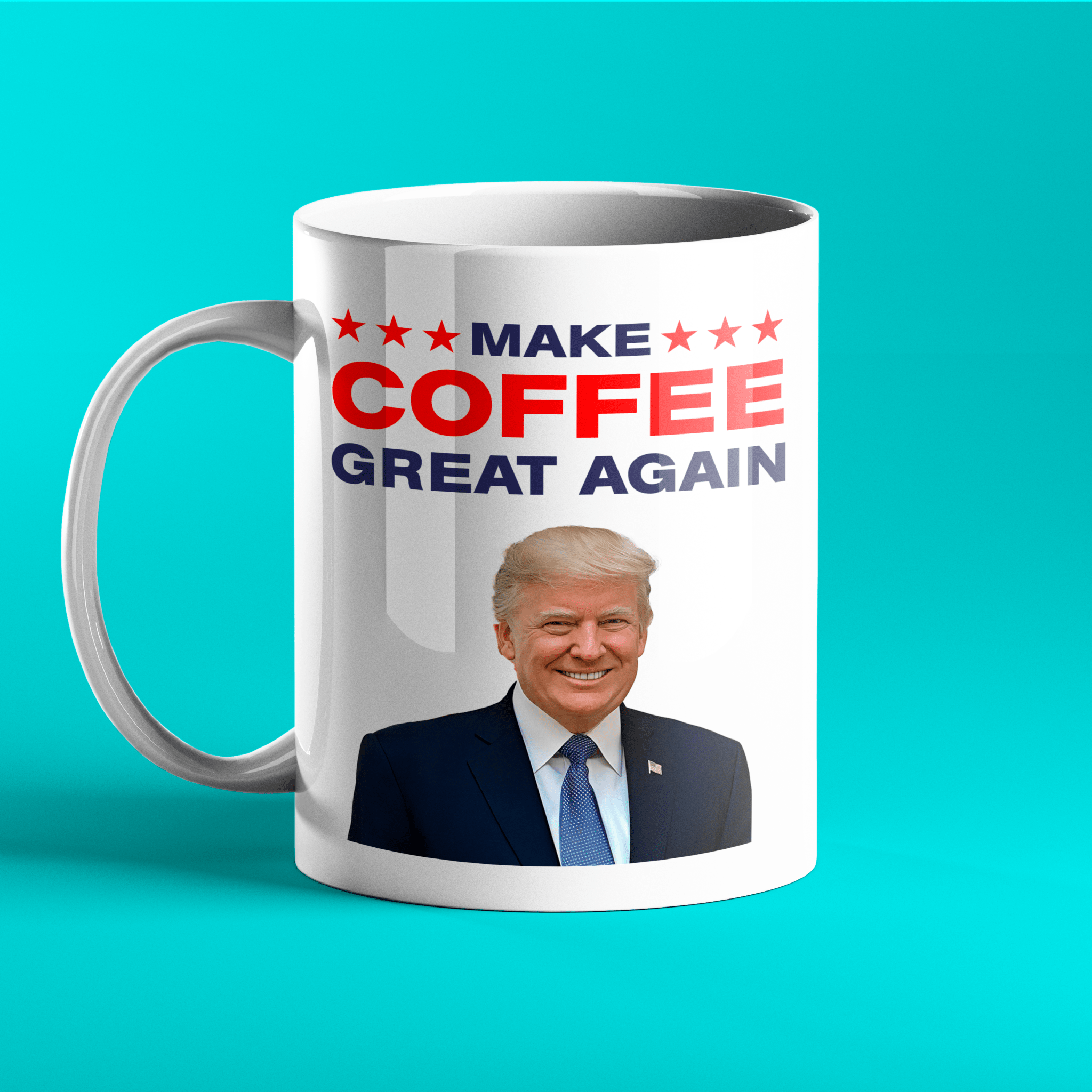 Donald Trump coffee gift mug - make coffee great again