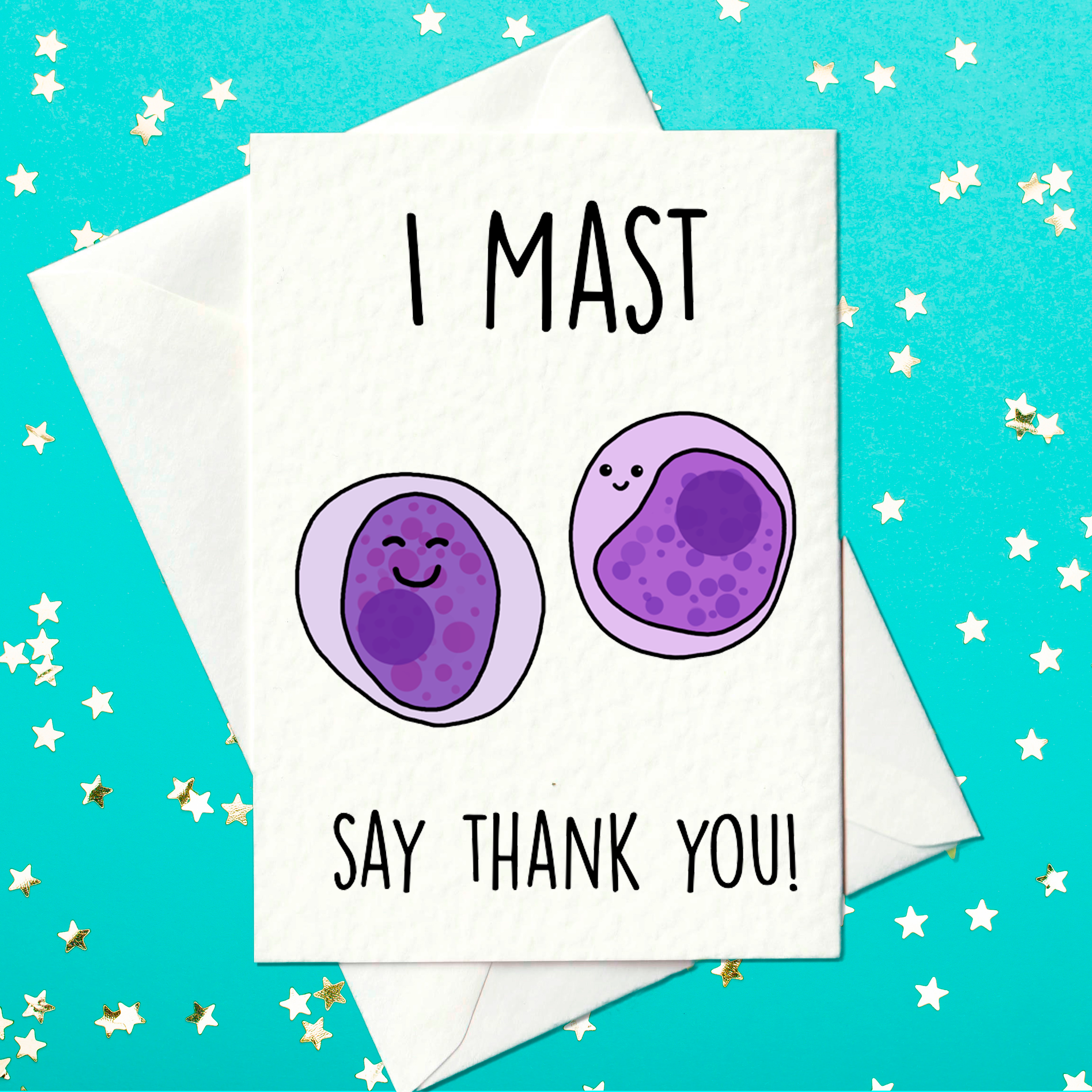 Mast cell thank you greeting card