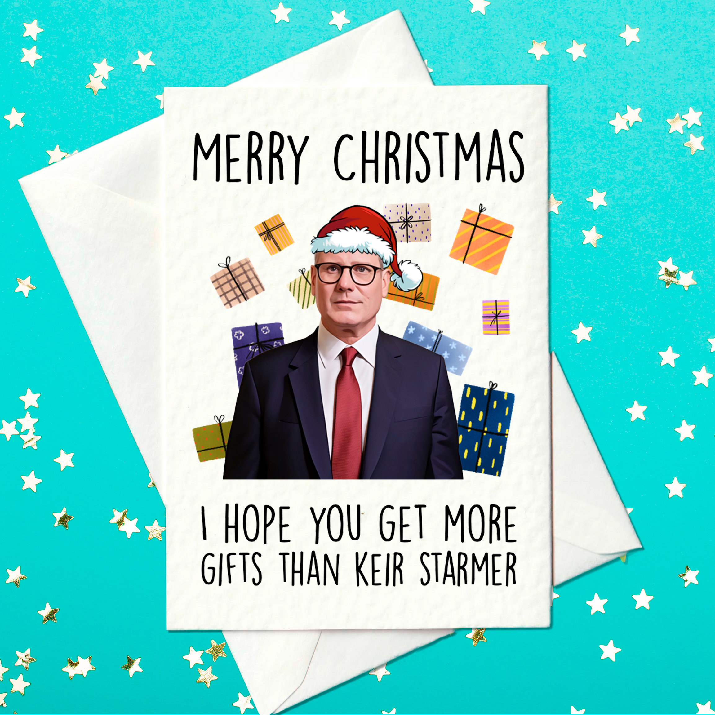 Keir Starmer funny Christmas card - political, Labour Party Christmas card