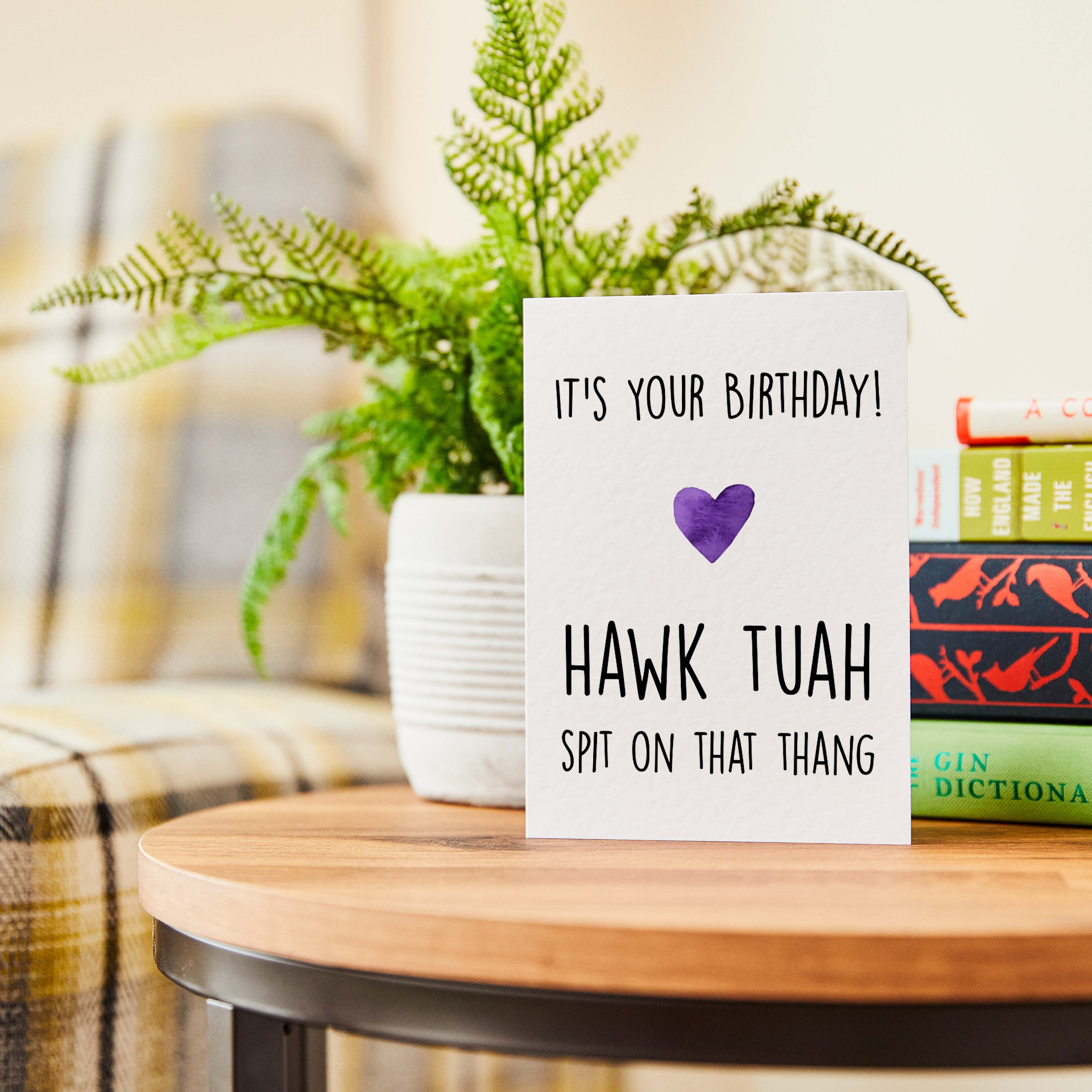 Hawk Tuah birthday card