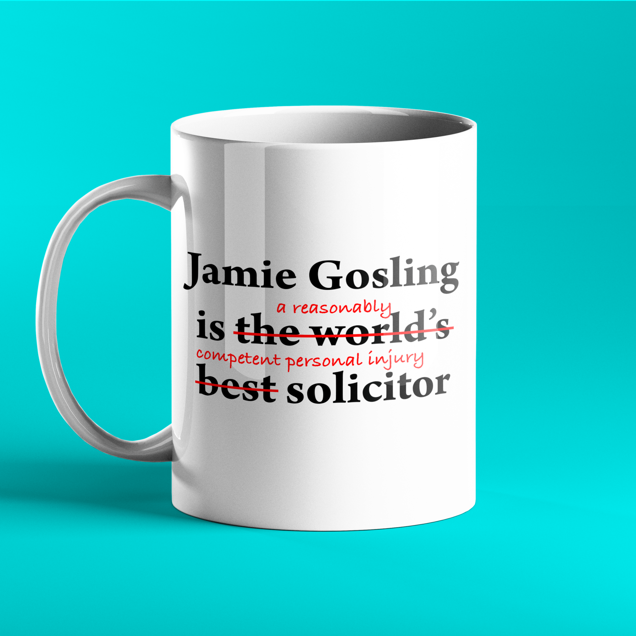 Gift mug for personal injury solicitor