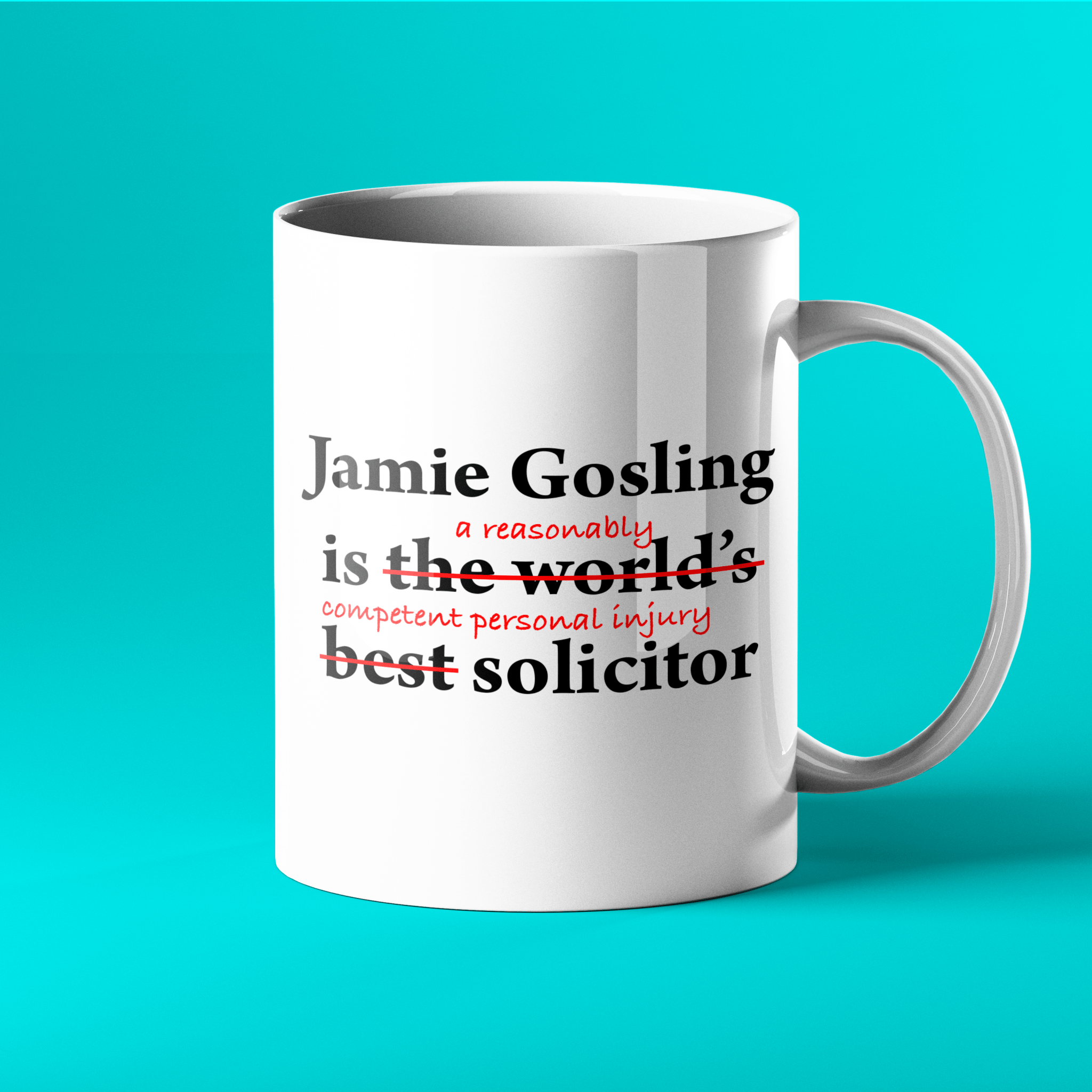 Gift mug for personal injury solicitor