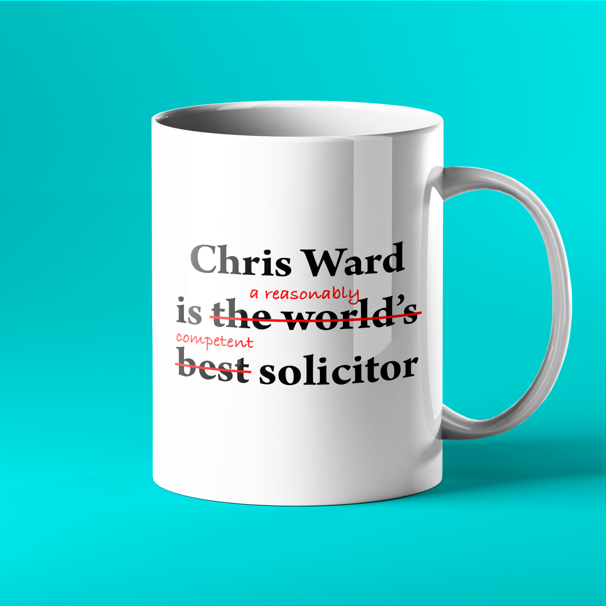 Gift mug for solicitor