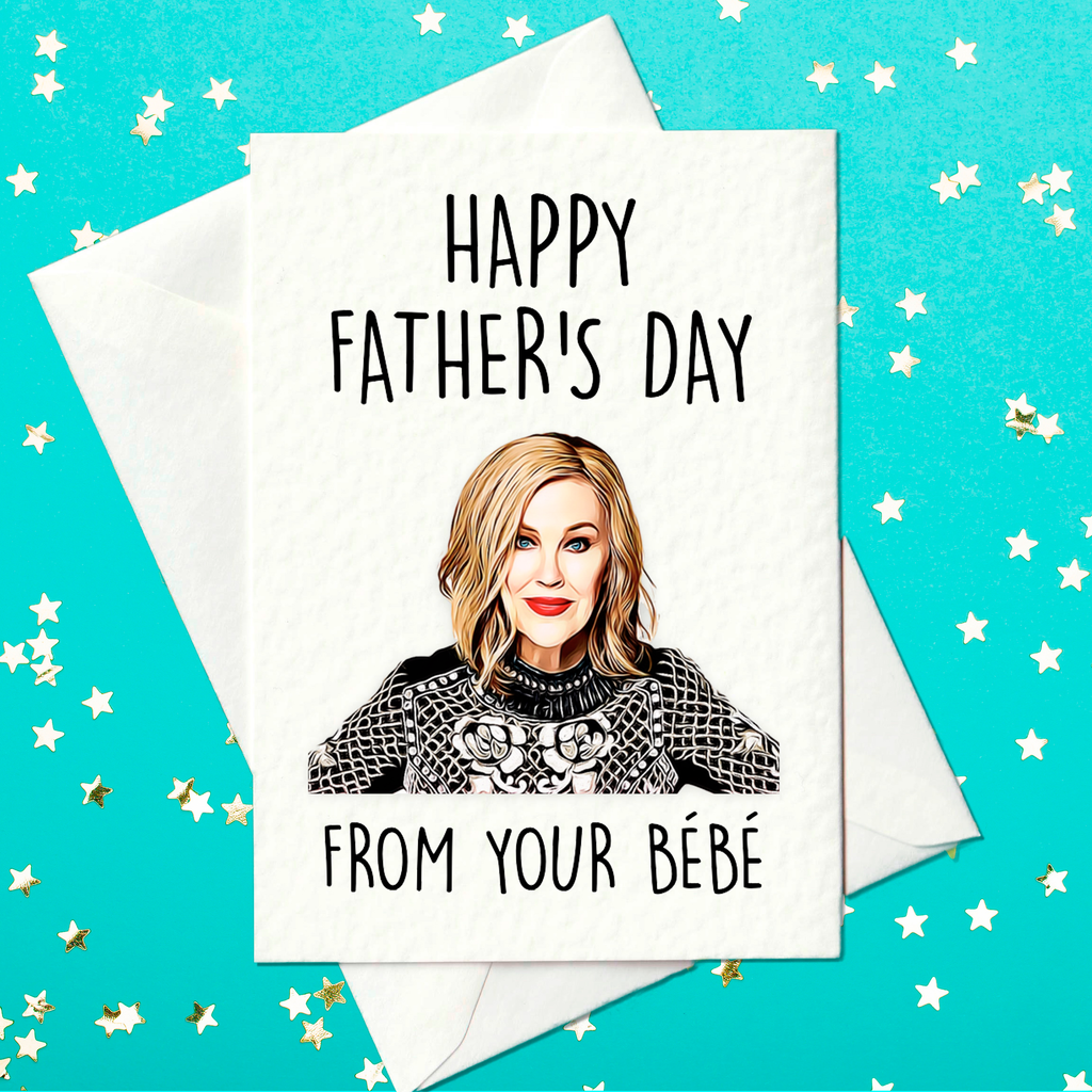 Schitt's Creek Father's Day card with Moria Rose bebe