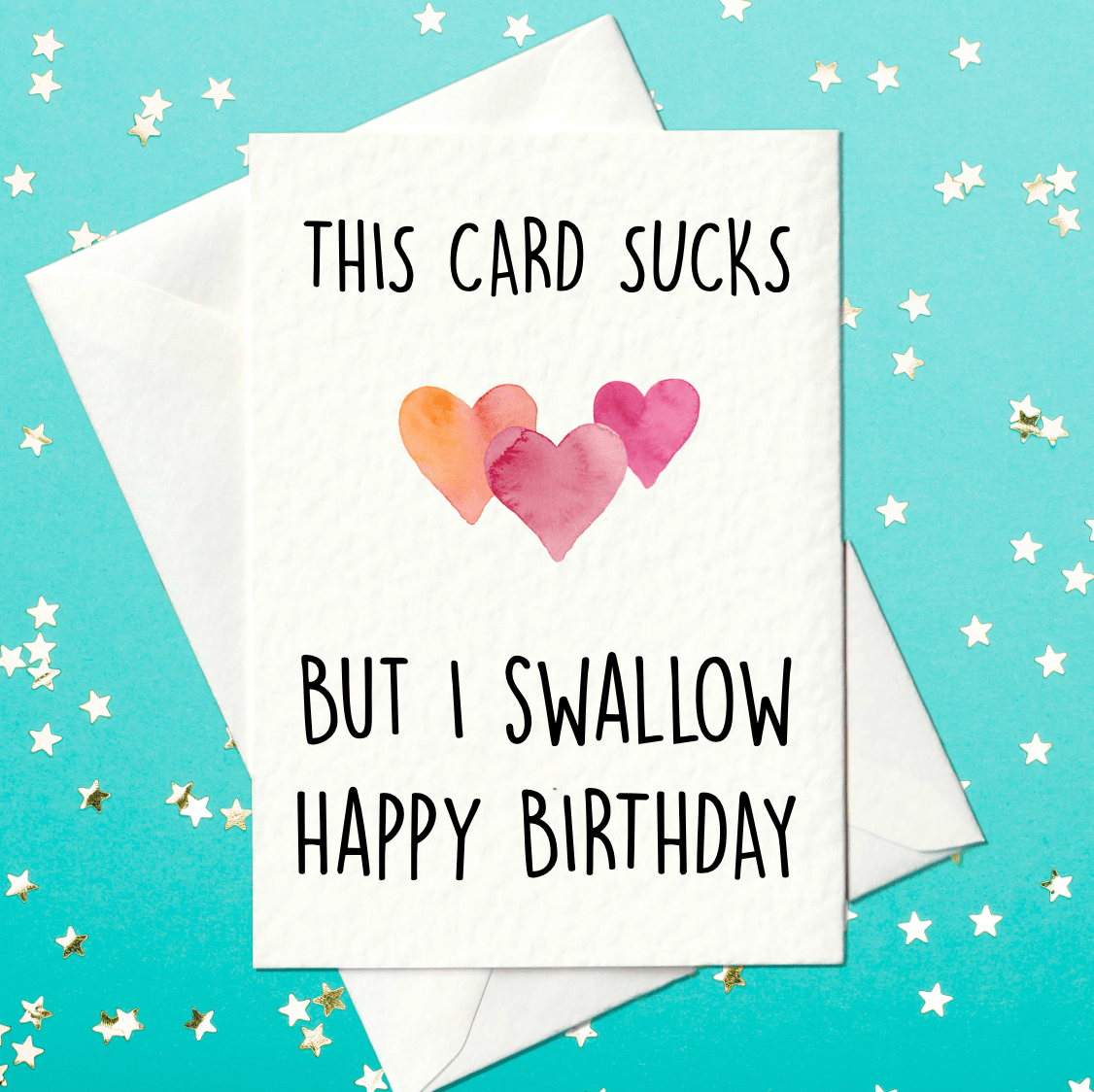 Rude, funny birthday card for our partner