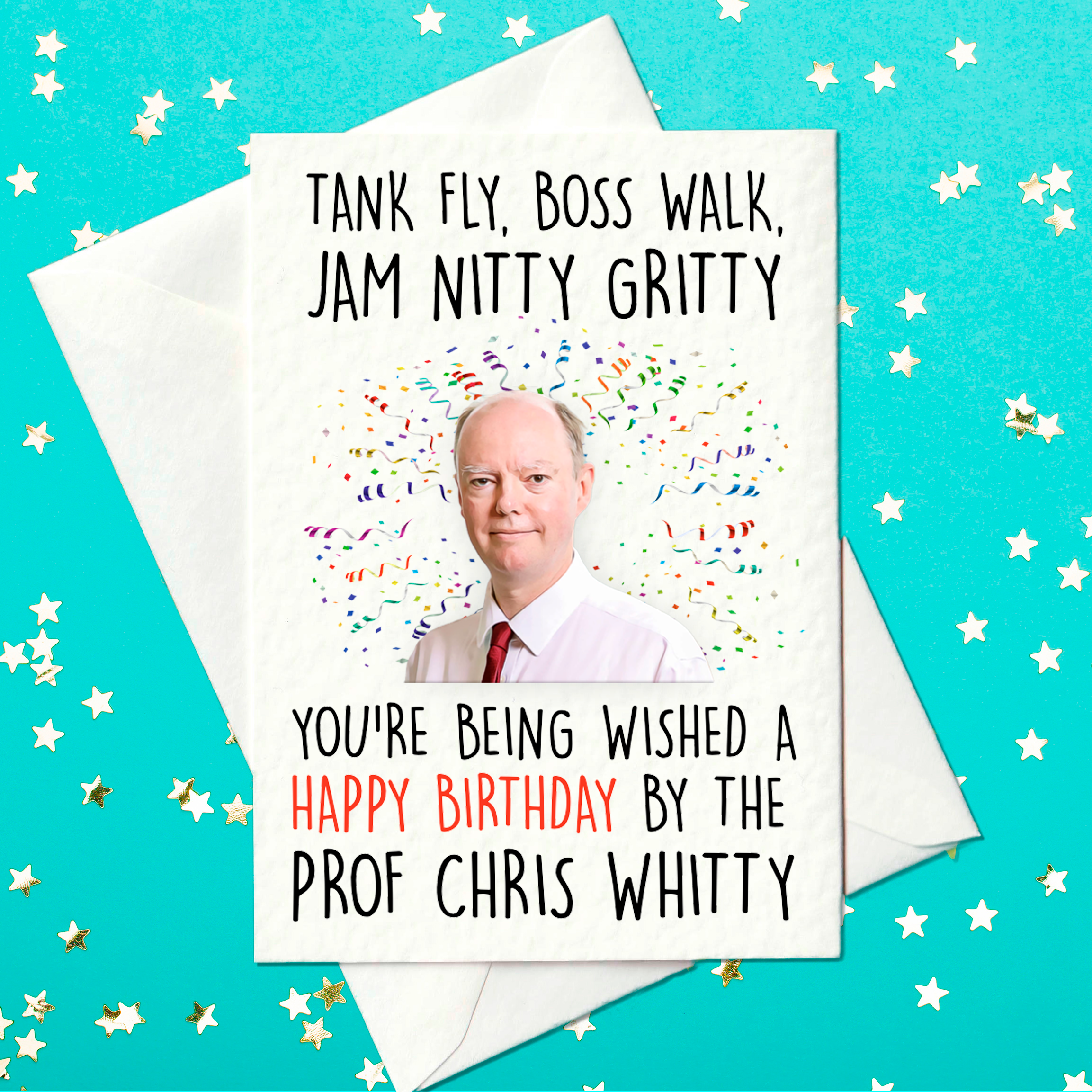 Funny Professor Chris Whitty birthday card