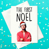 The First Noel – funny Oasis Themed Christmas card with Noel Gallagher (A6)