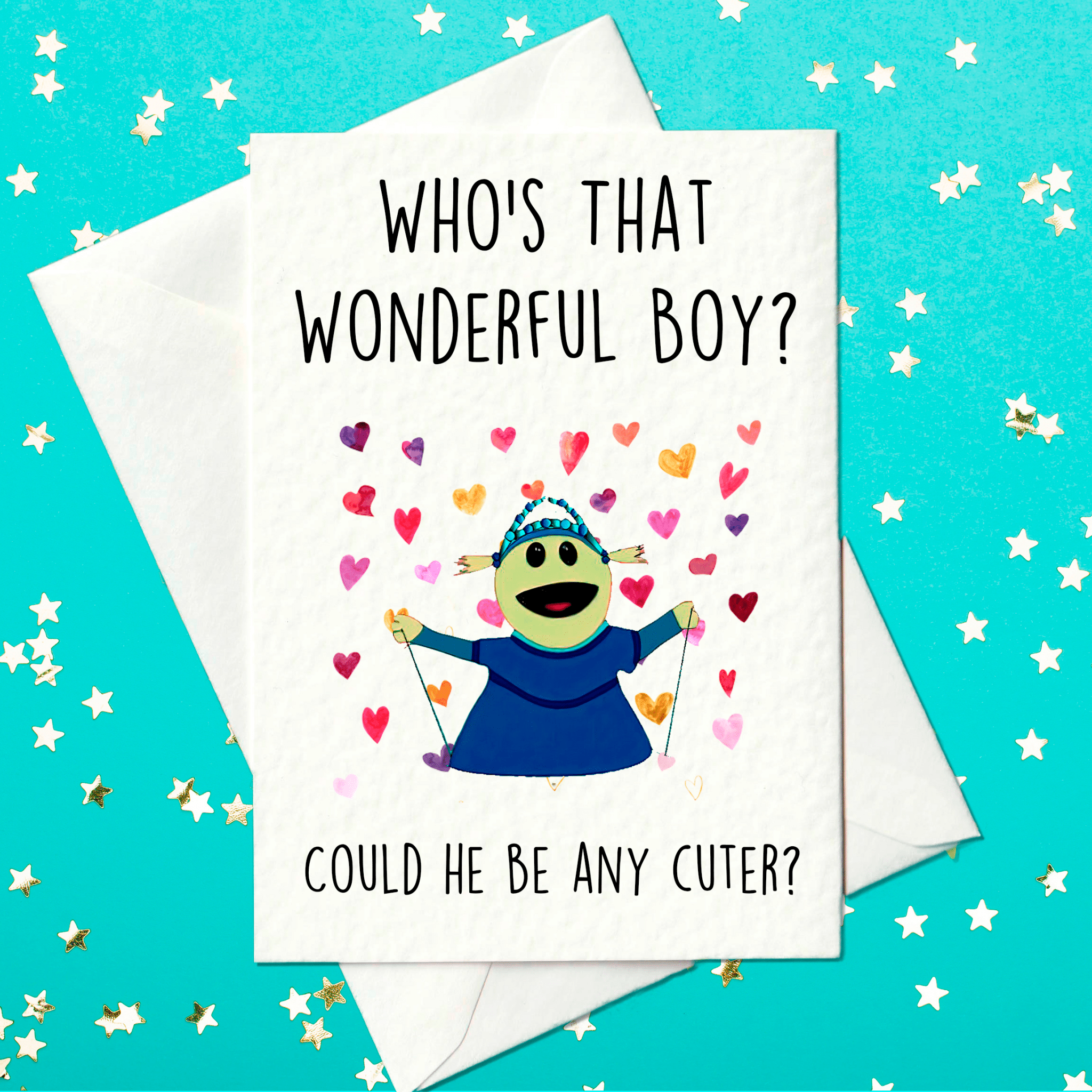 Who's that wonderful boy card
