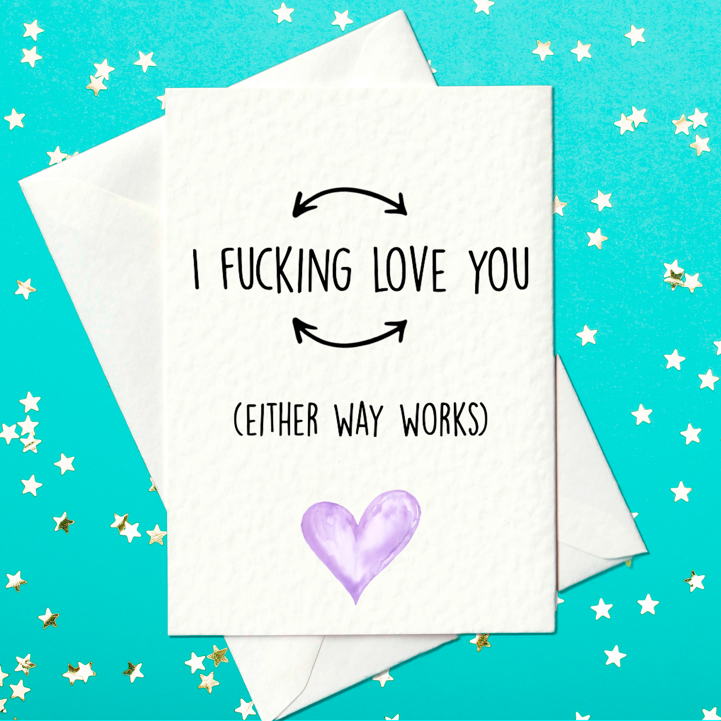 Rude, sweary card for partner