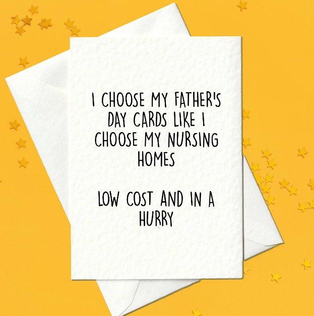 Budget-friendly Father's Day funny card