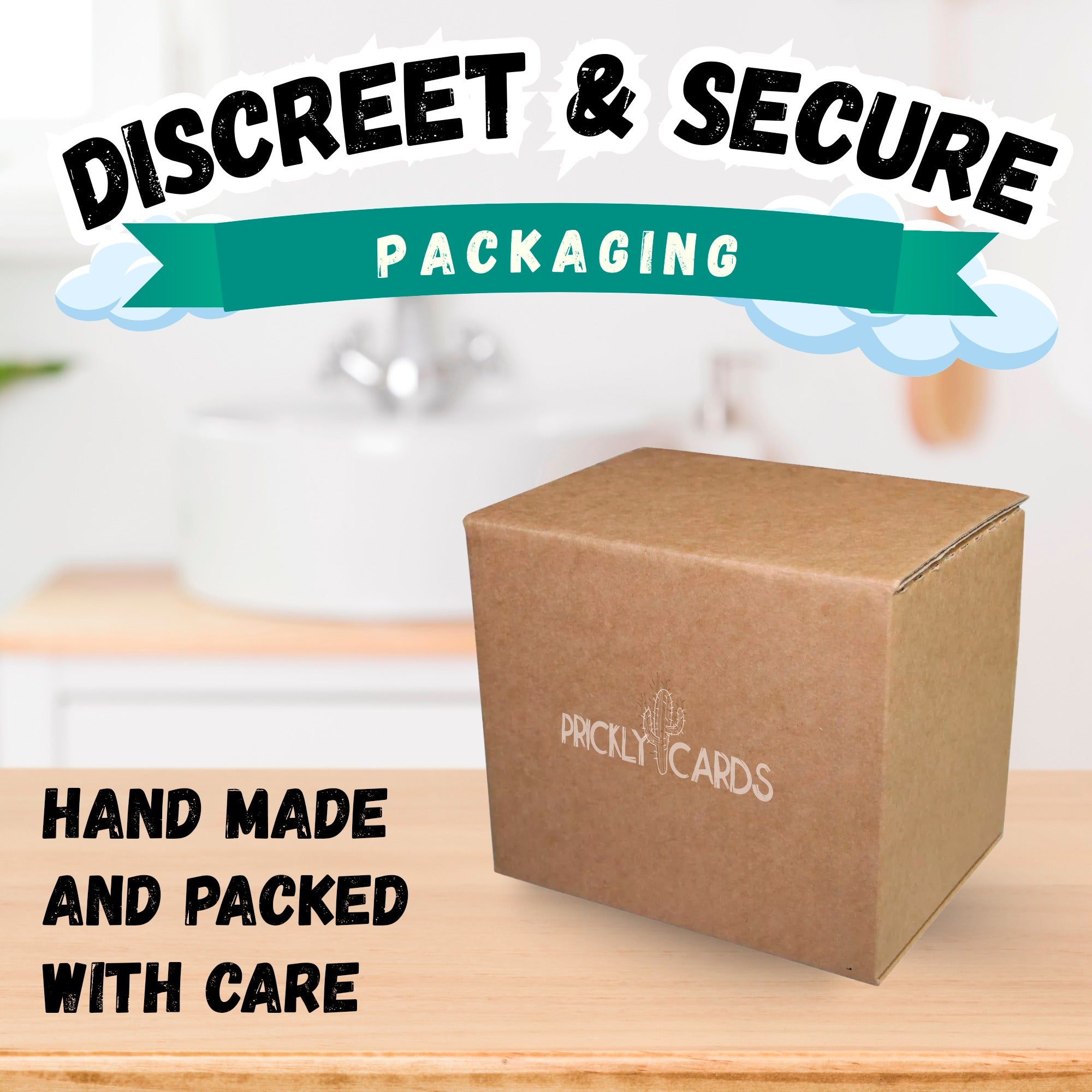 Discreet and secure packaging, hand made and packed with care
