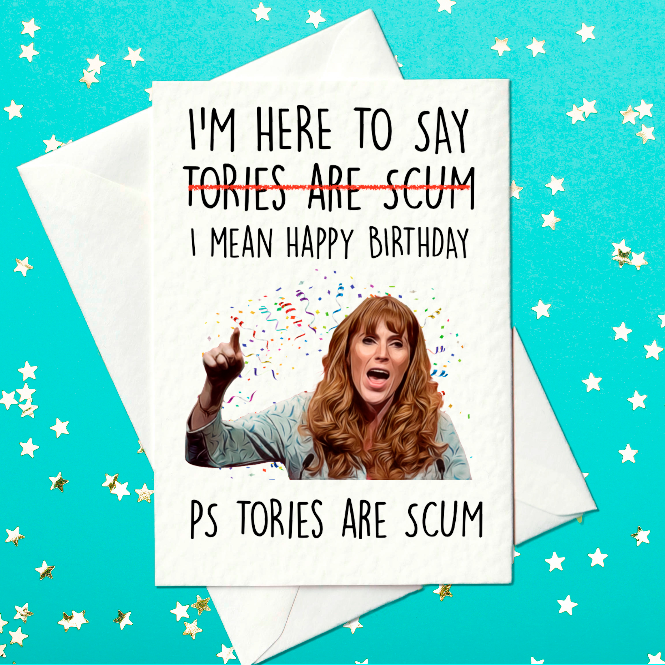 Angela Raynor political Labour Party birthday card