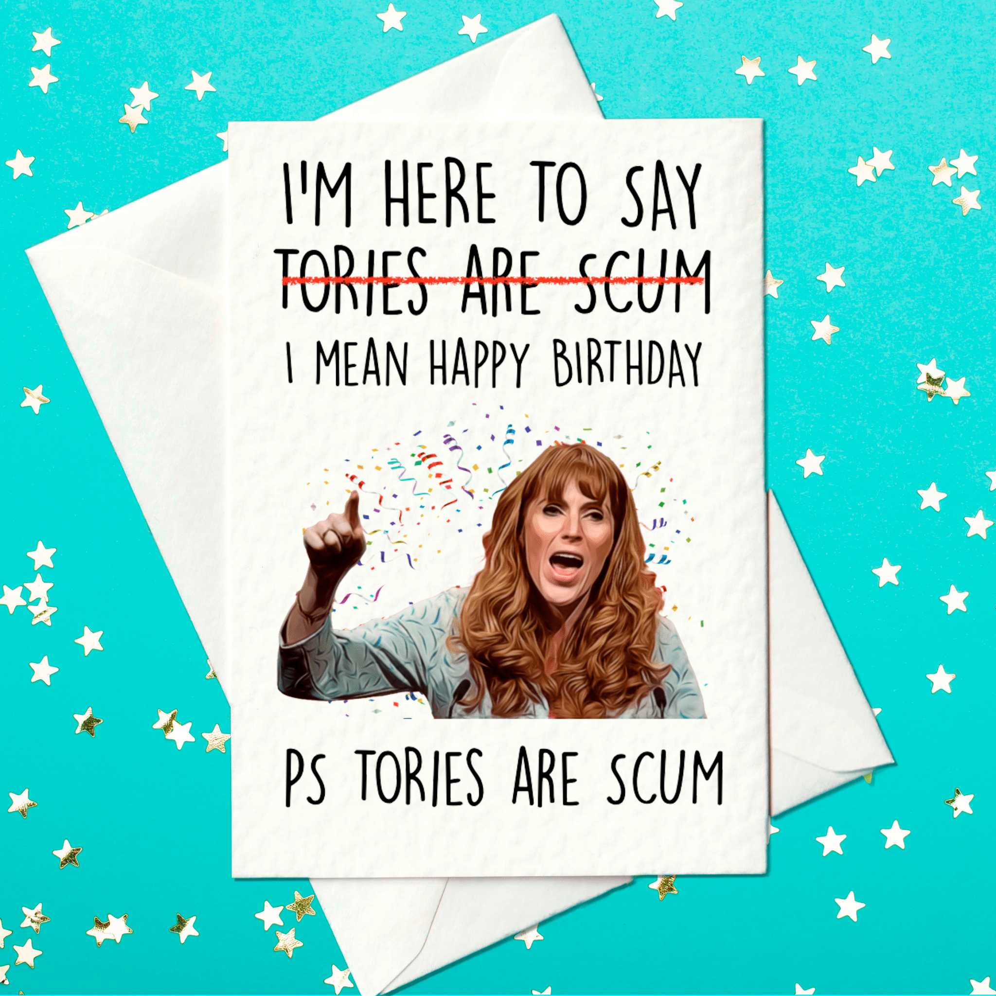 Angela Raynor political Labour Party birthday card