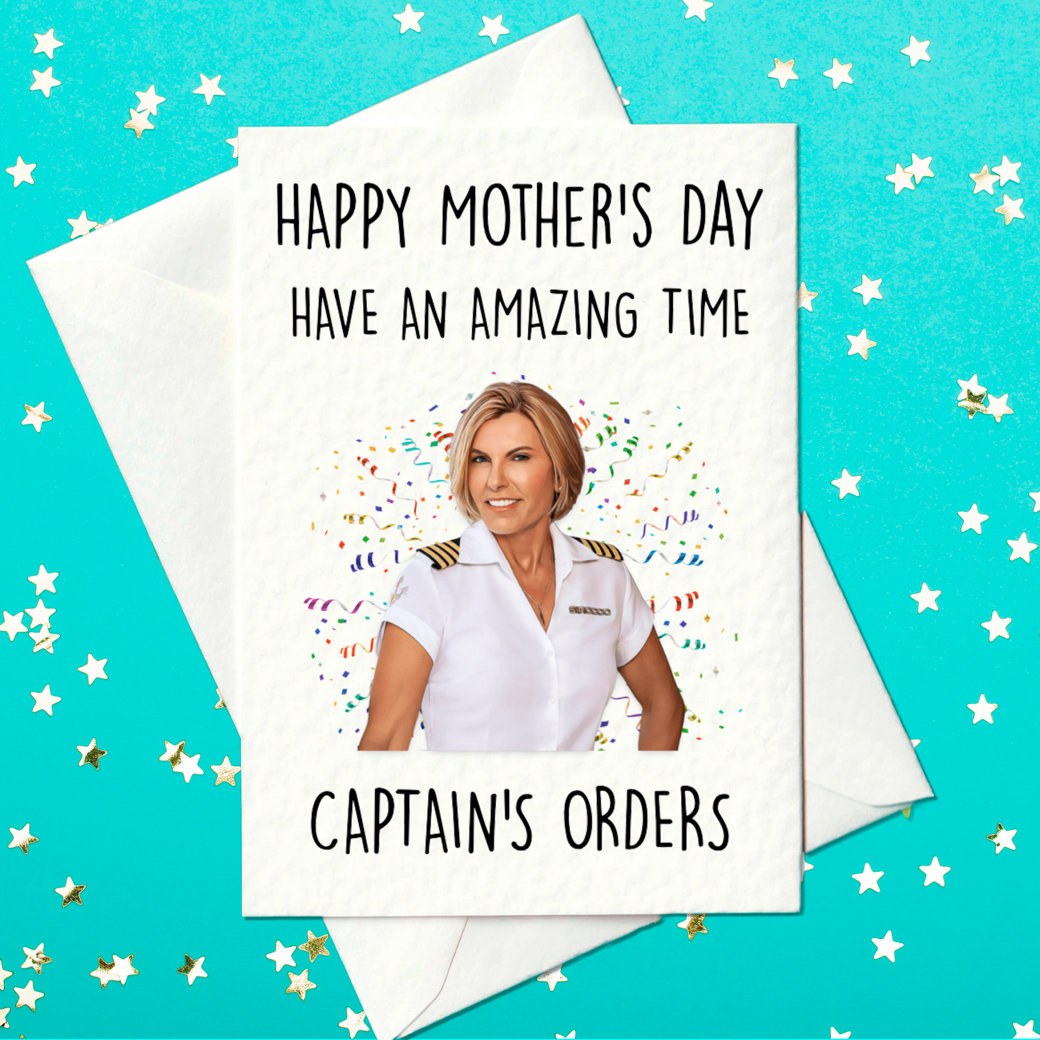 Below Deck Mother's Day card with Captain Sandy