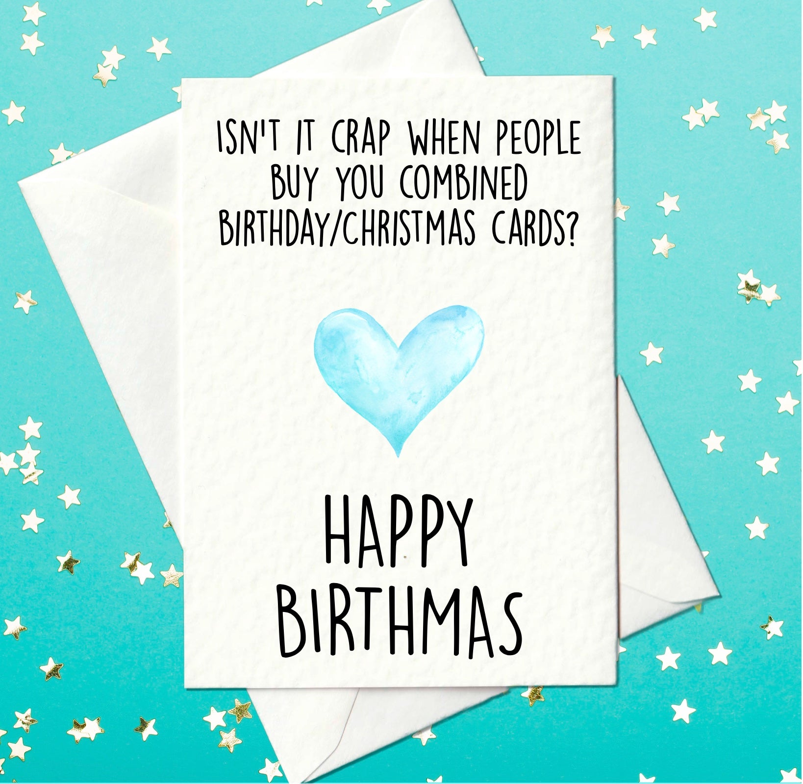 Joint Christmas and birthday card - December birthday