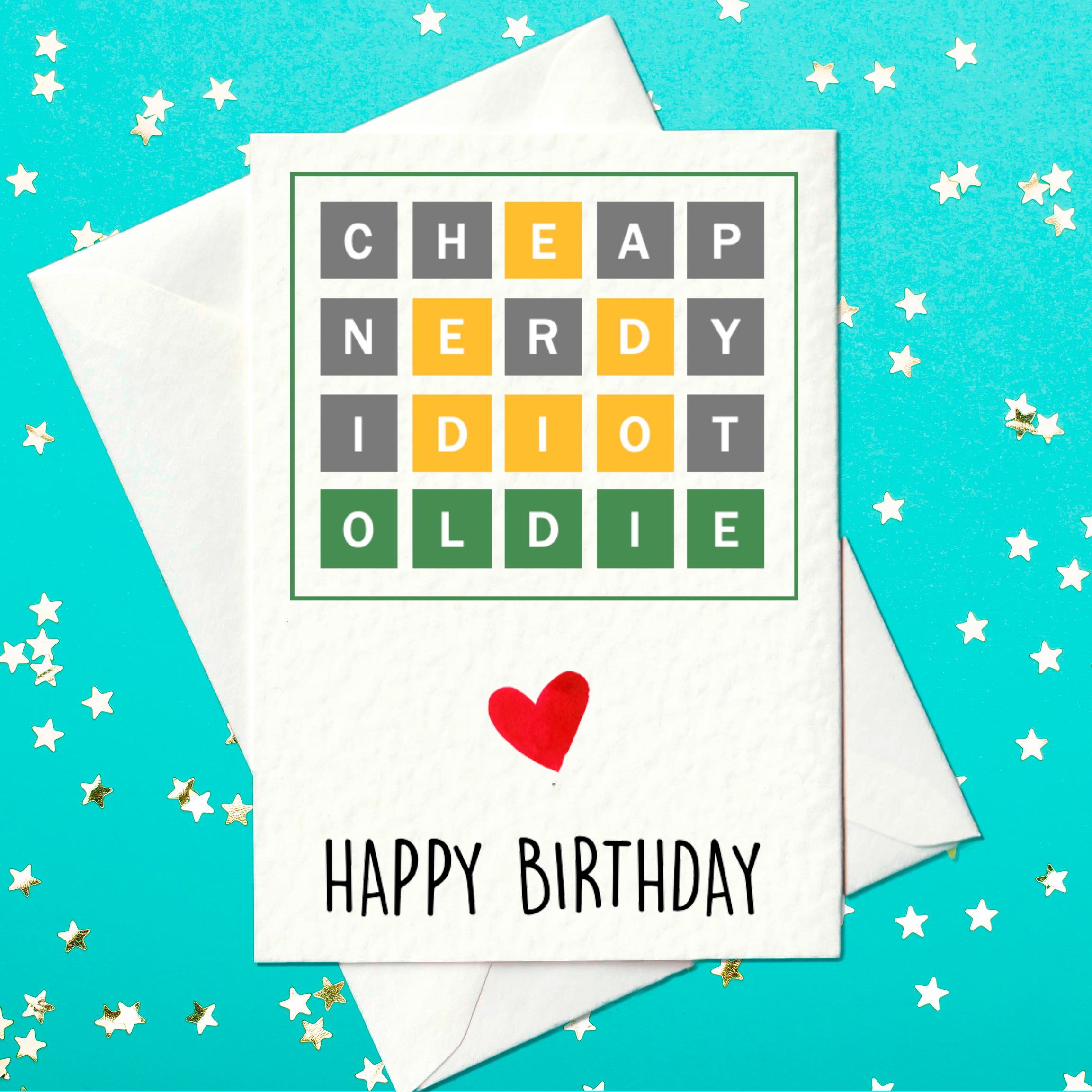 Wordle birthday card