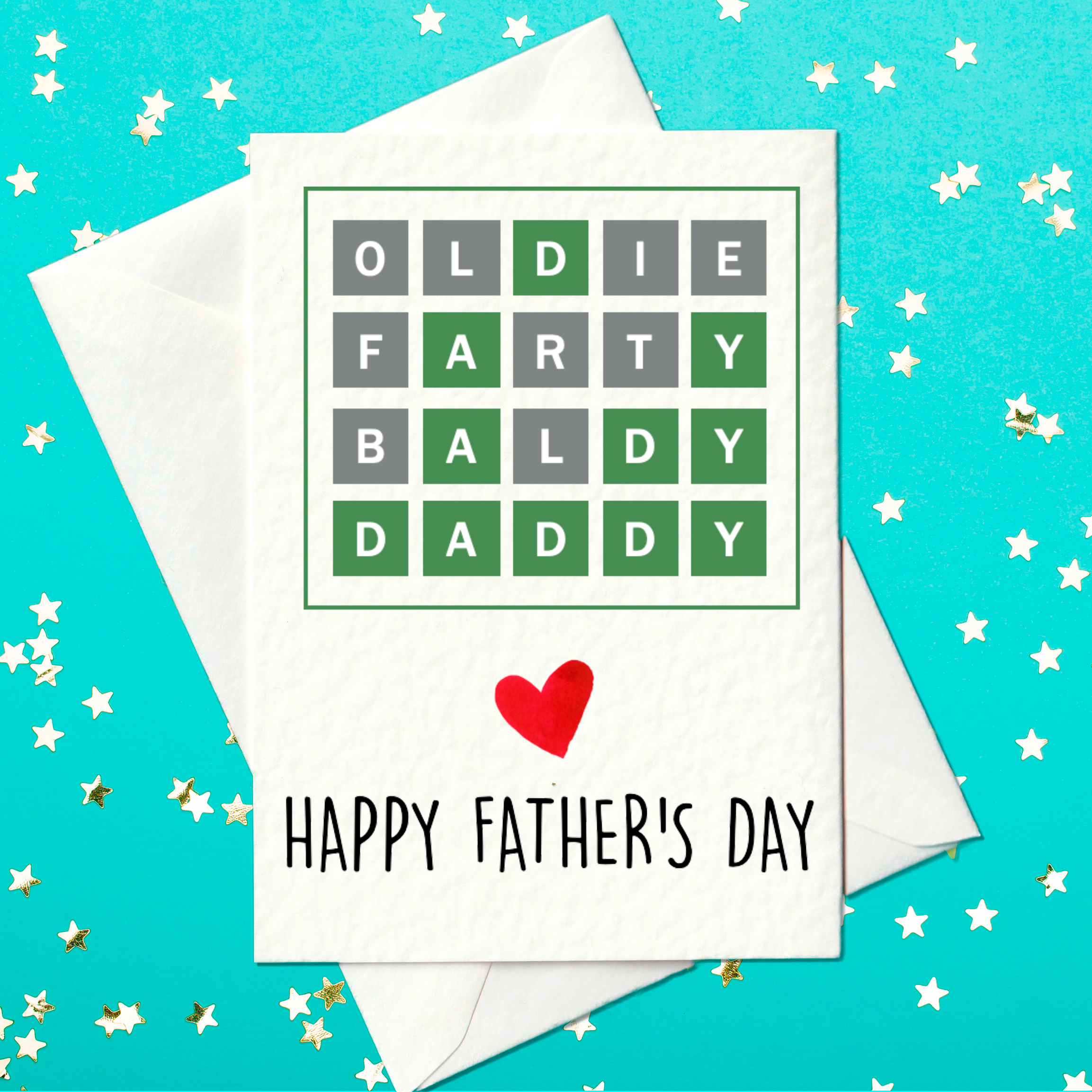 Wordle Father's Day card