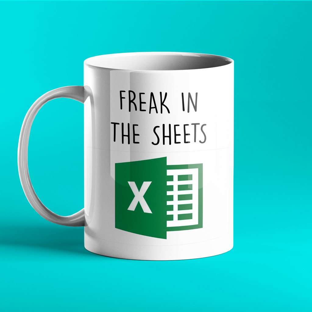 Freak in the sheets - finance mug