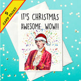 5 CARD PACK! Hamilton the Musical 'It's Christmas, Awesome, Wow!' Christmas Cards (A6)