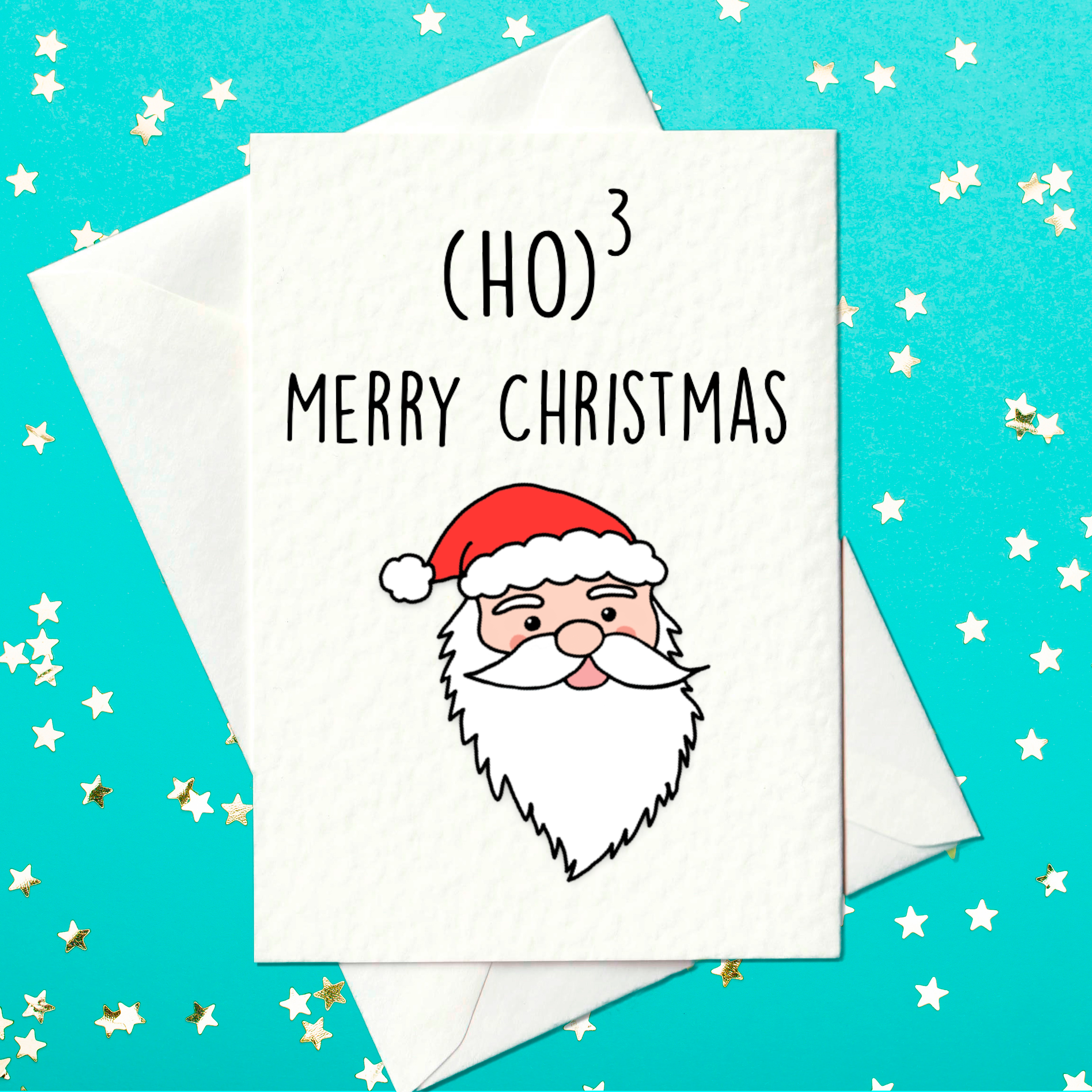 Cute Christmas card with Santa on the front