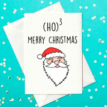 Load image into Gallery viewer, Cute Christmas card with Santa on the front