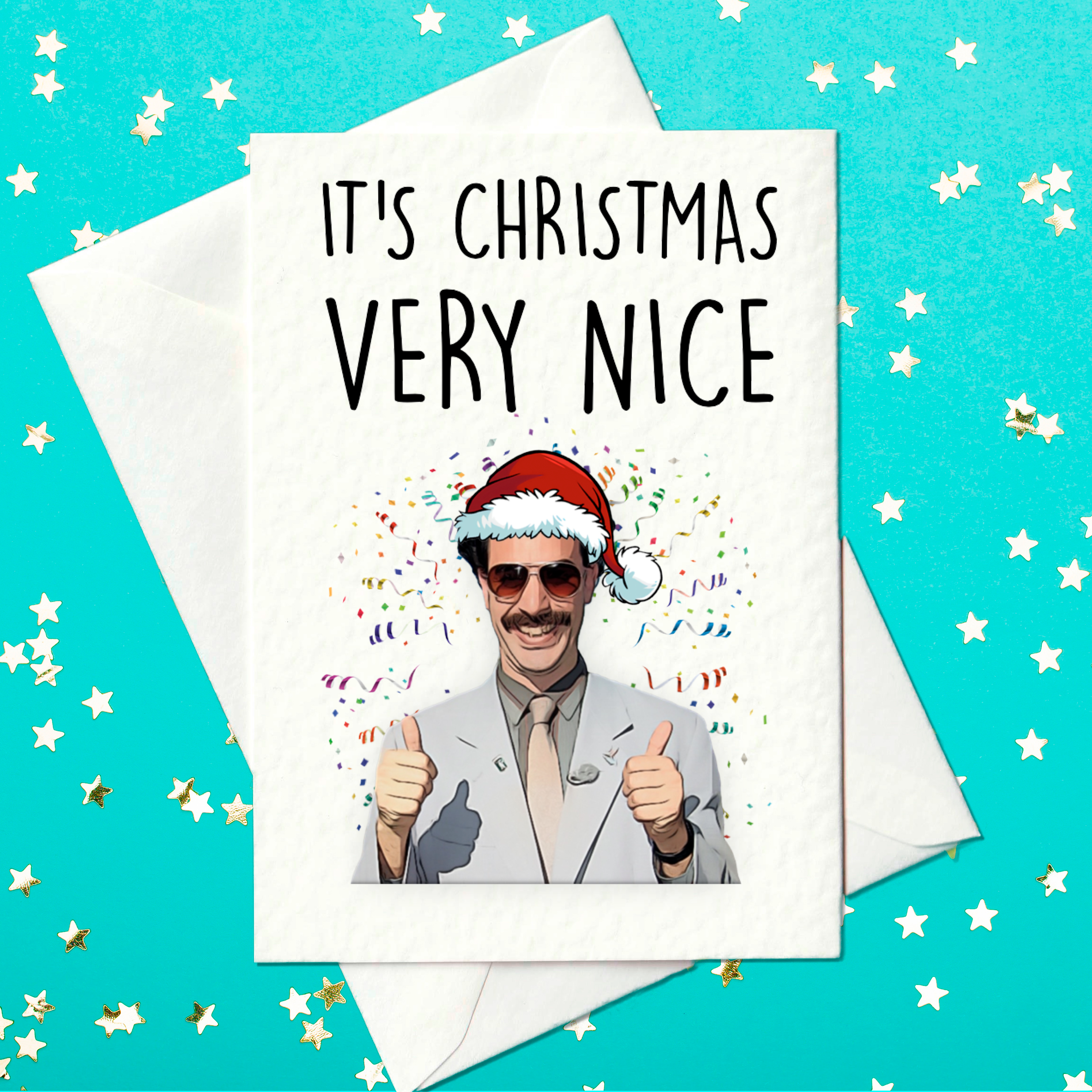 Borat Christmas card