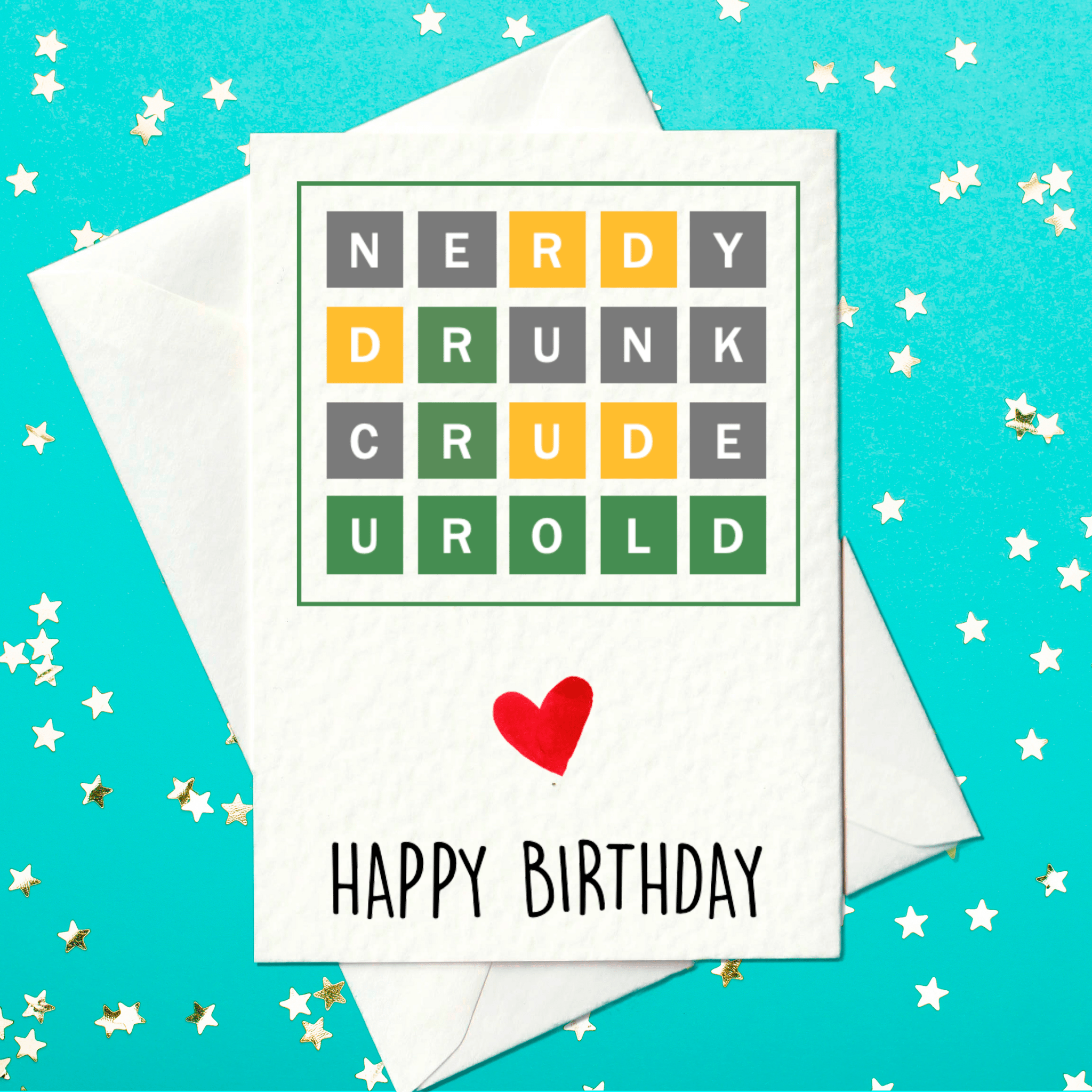 Wordle birthday card