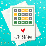 You are old.....Wordle inspired birthday card - Wordle Birthday Card (A6)