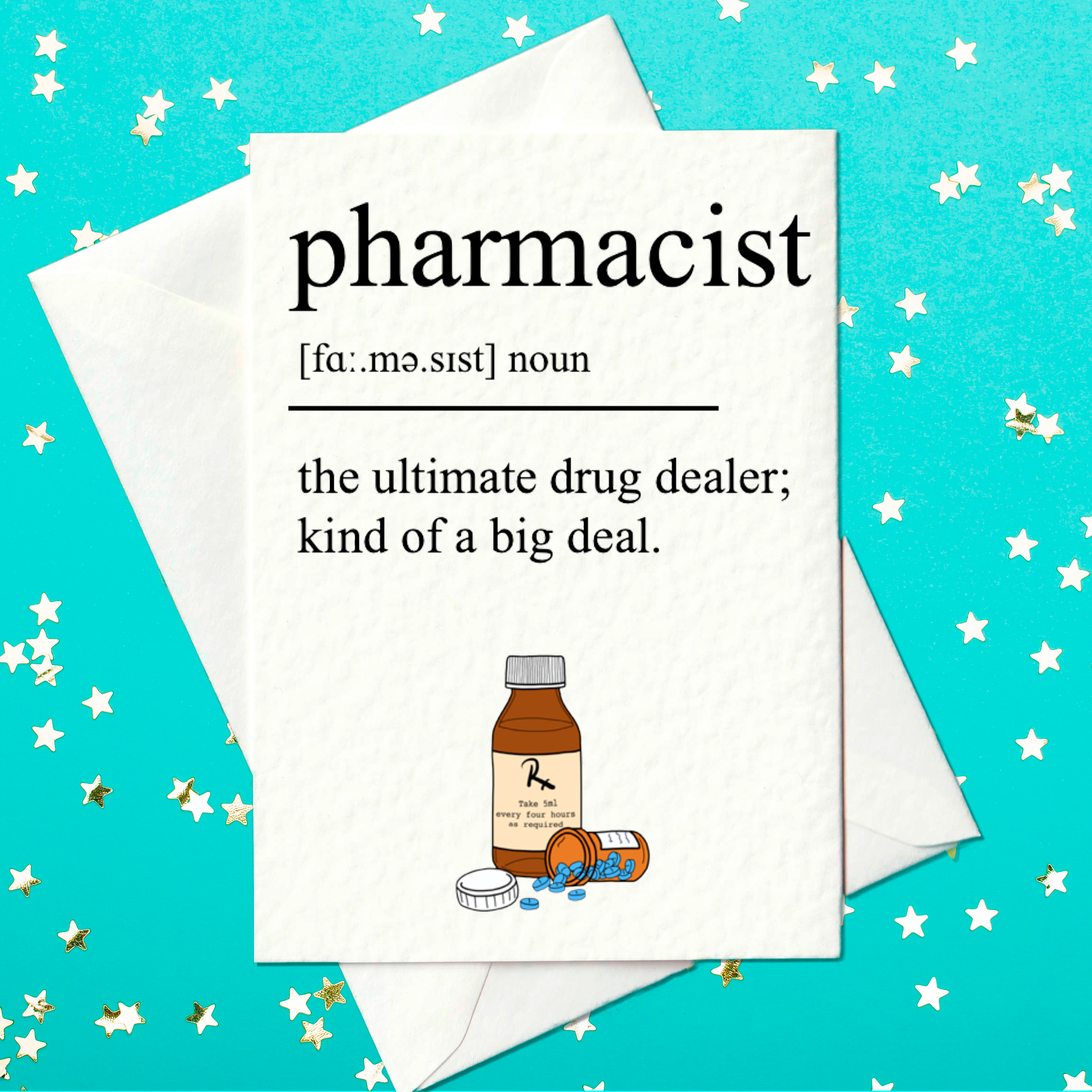 Birthday card for pharmaist