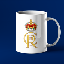 Load image into Gallery viewer, King Charles - Royal Cypher - 2023 Coronation Mug (His Majesty The King&#39;s cypher)