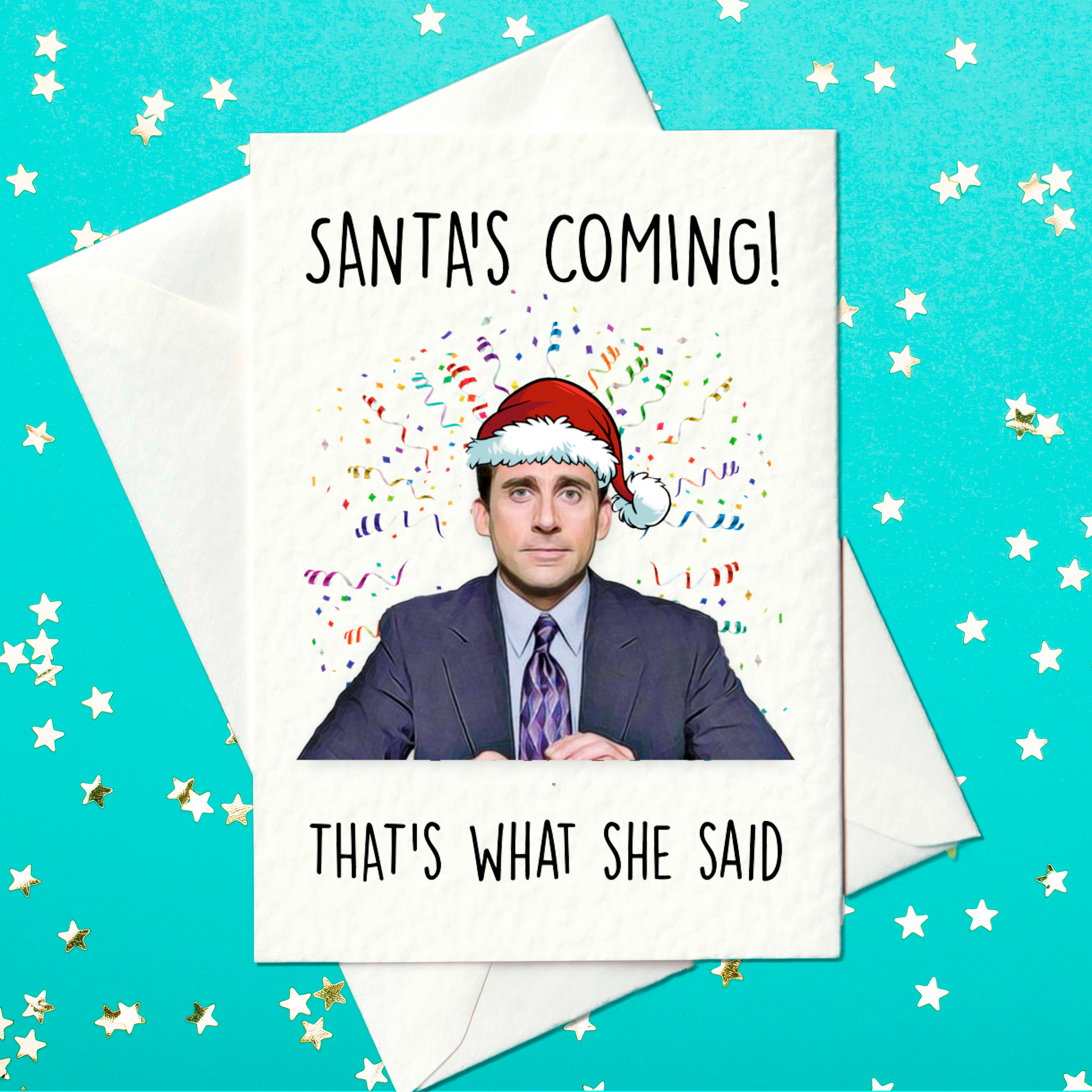 Funny Michael Scott, The Office Christmas card