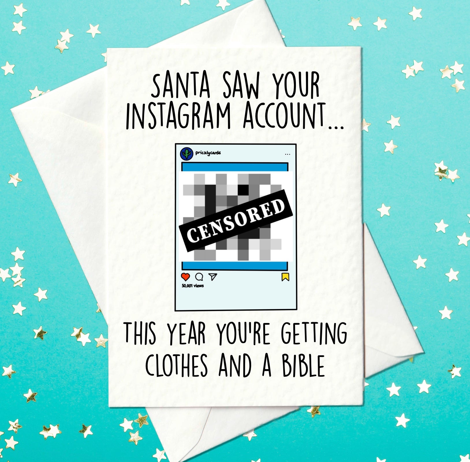 Instagram fan Christmas card